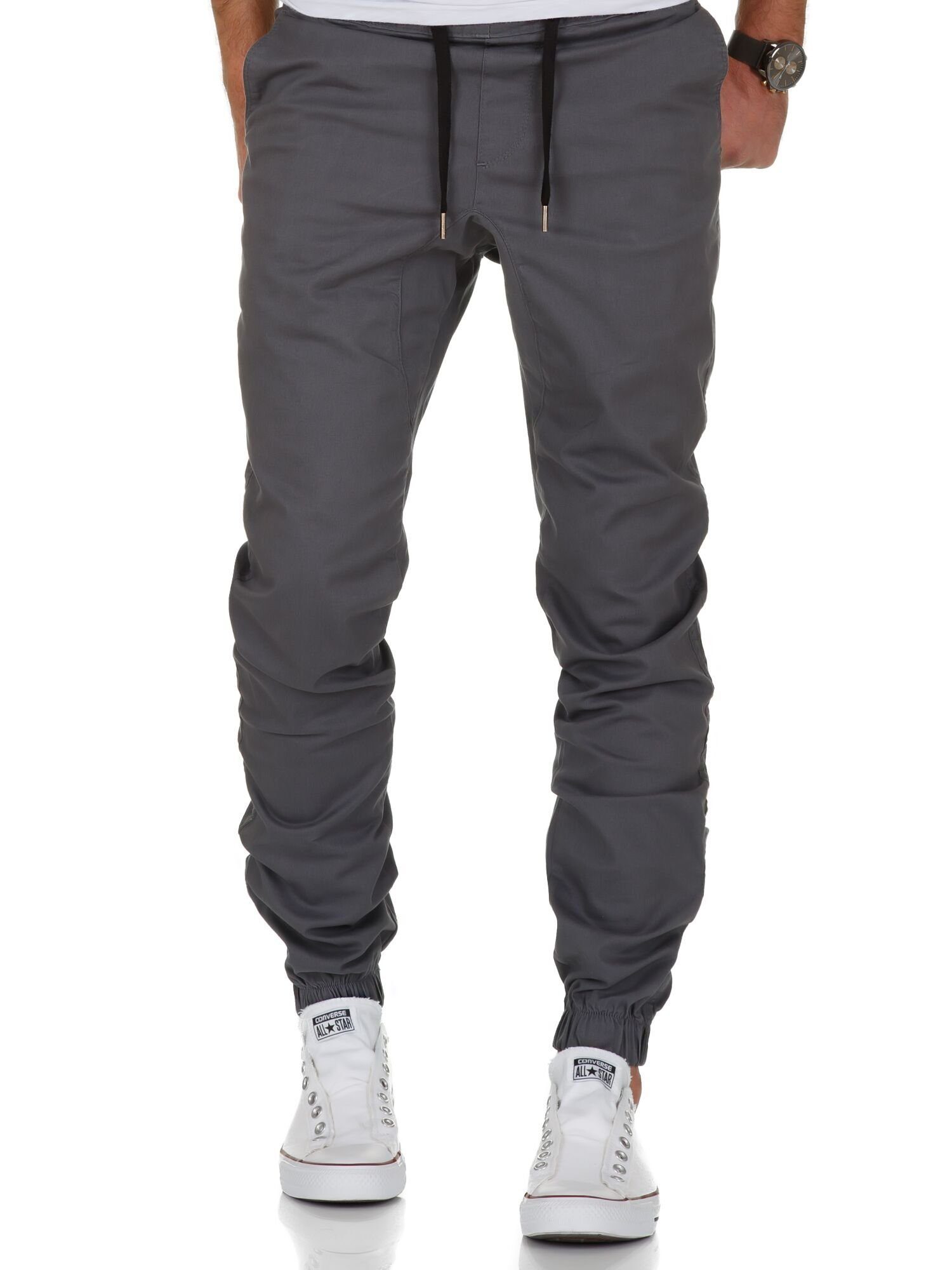 Amaci&Sons Chinohose NEW JERSEY Basic Jogger-Chino Herren Stretch Jogger Basic Chino Jeans Hose Cargo