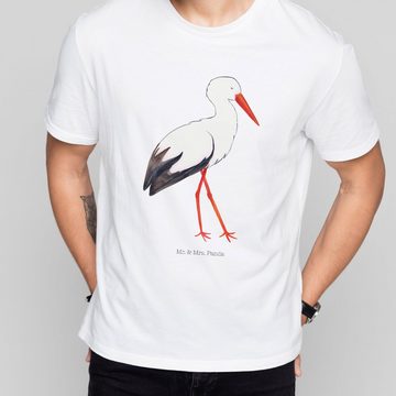 T-Shirt Storch - Weiß - T-Shirt, Shirt (1-tlg)