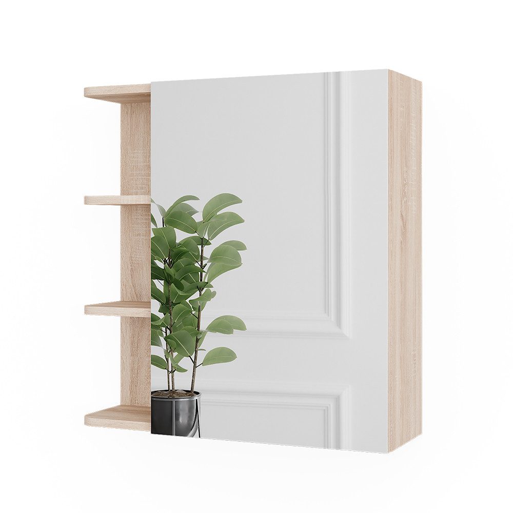 Vicco Badezimmerspiegelschrank Fynn, Sonoma, 62 x günstig online kaufen