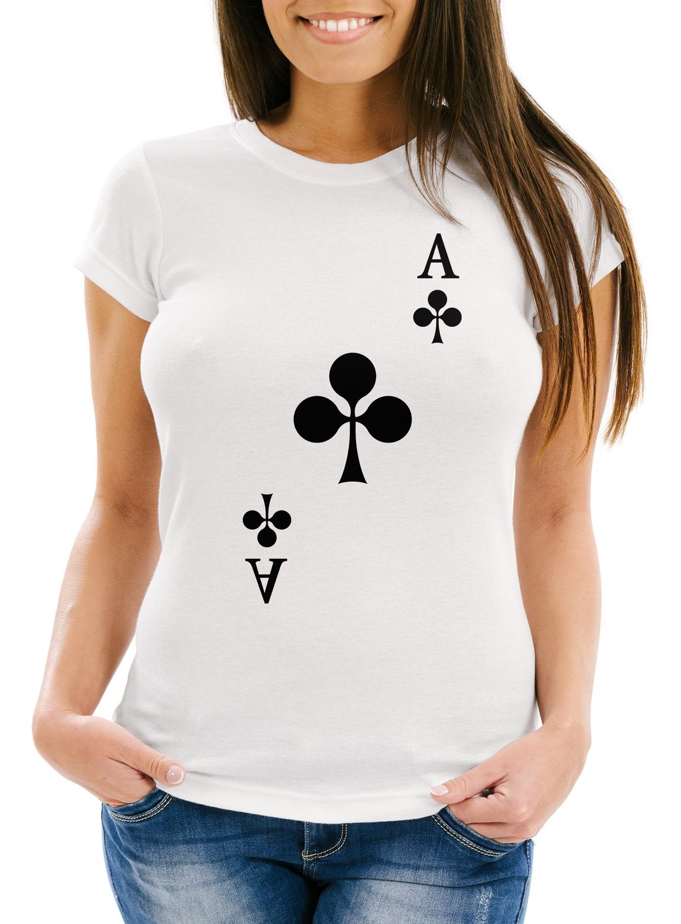 MoonWorks Print-Shirt Damen T-Shirt Kartenspiel Kostüm günstig online kaufen