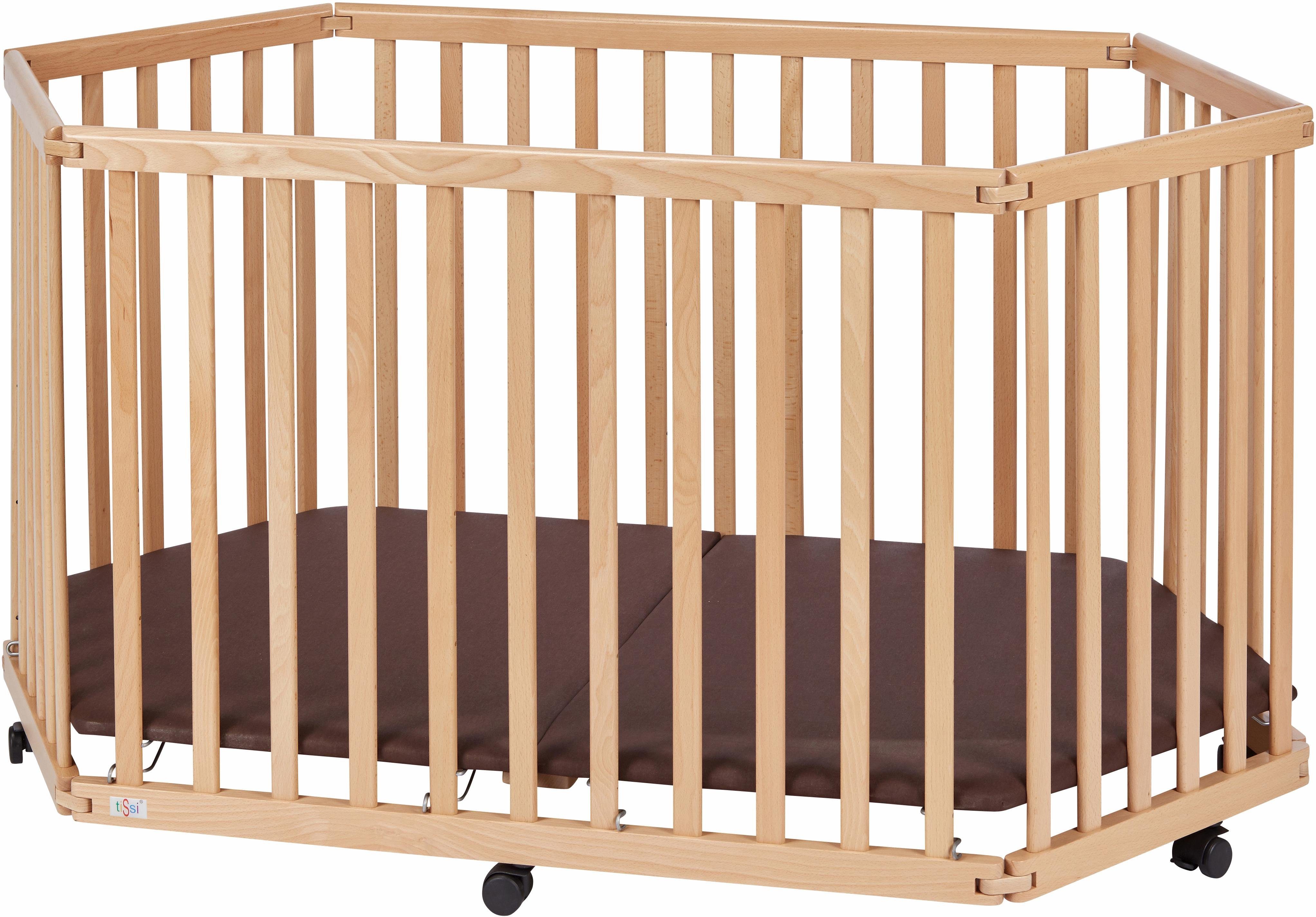 tiSsi® Laufgitter Buche Natur, 6-eckig, zusammenklappbar, günstig online kaufen