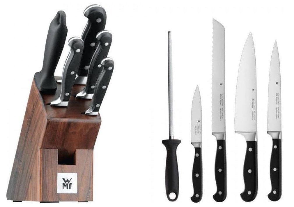Messer-Set Spit­zen­klas­se Plus Walnussholz Mes­ser­block mit Messerset 6-teilig