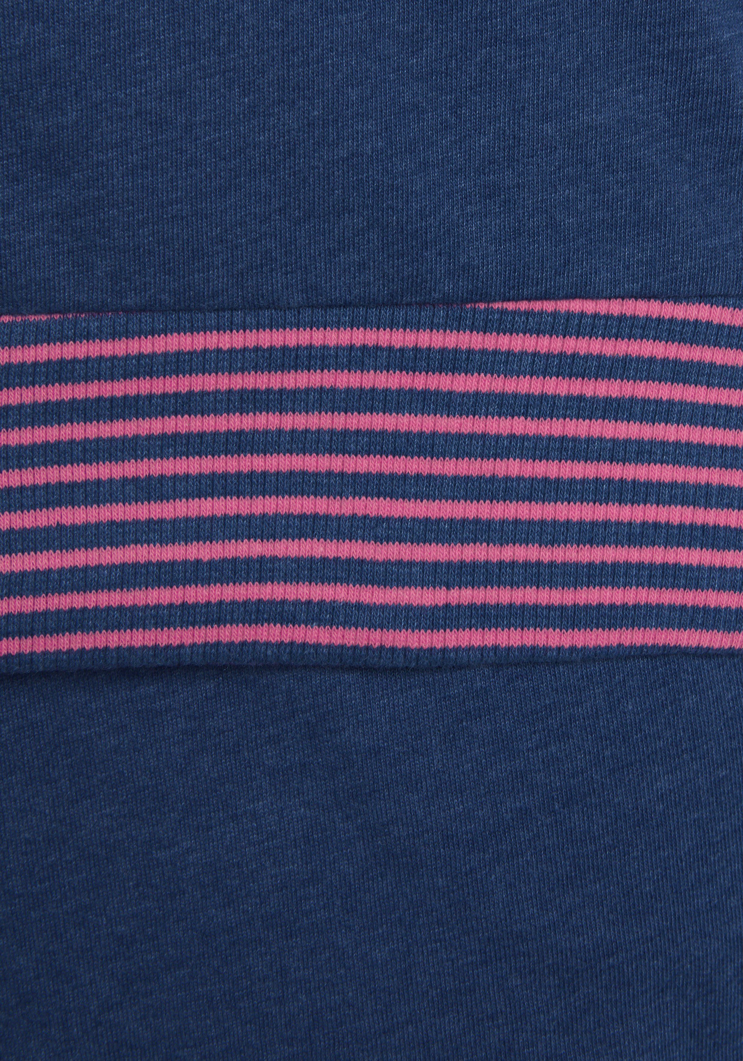 Shorty Vivance in tlg) jeansblau/neon-pink mit dekorativen (2 Neonfarben Flatlock-Nähten Dreams