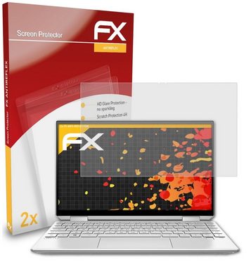 atFoliX Schutzfolie für HP Spectre x360 Convertible 13-aw2612nz, (2 Folien), Entspiegelnd und stoßdämpfend