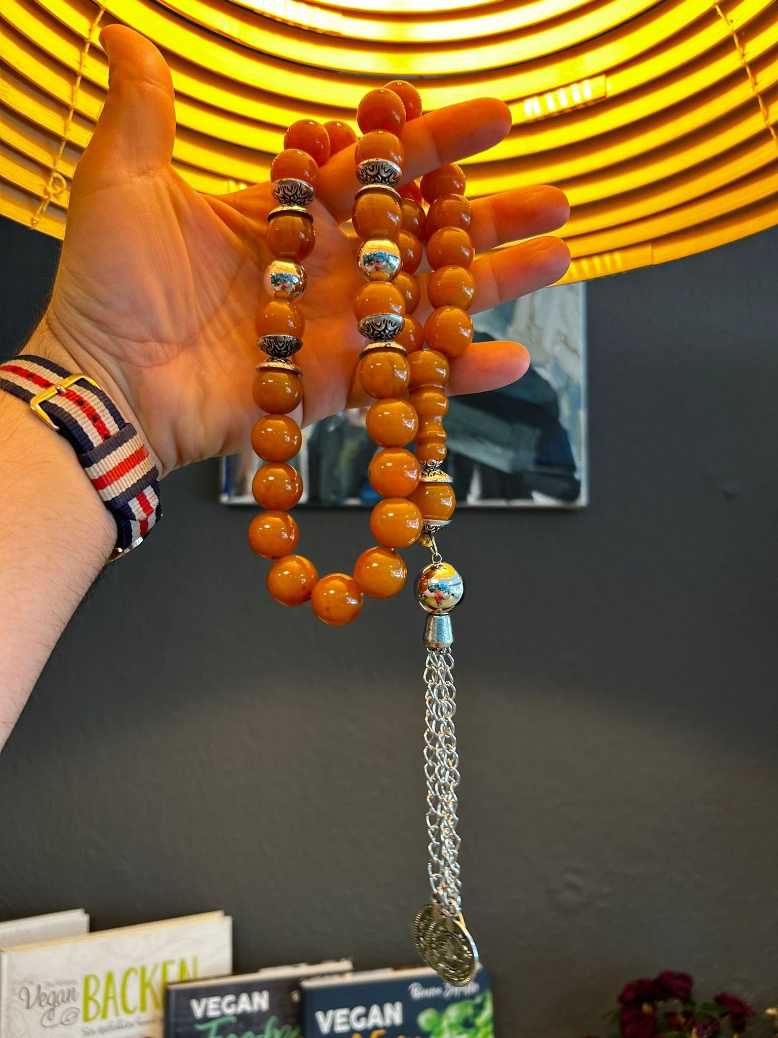 TesbihBid Perlenanhänger Gebetskette Tesbih Misbaha islam Amber Prayerbeads Bakalite faturan (33-tlg)