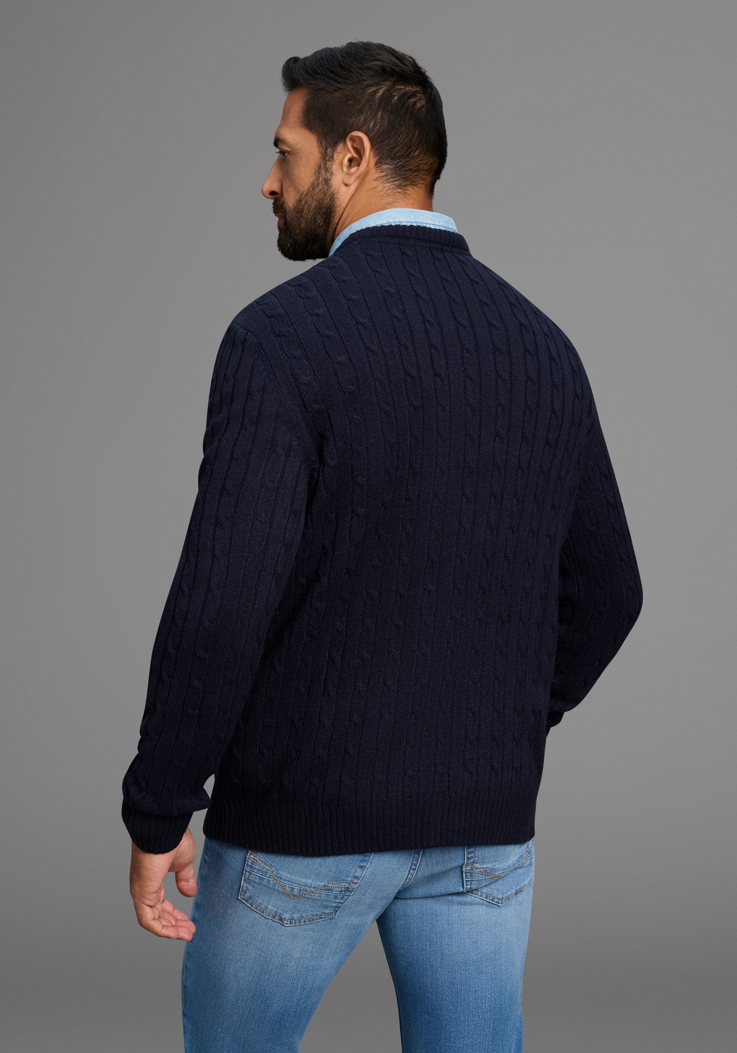 Man's World Rundhalspullover Neue Kollektion! mit günstig online kaufen