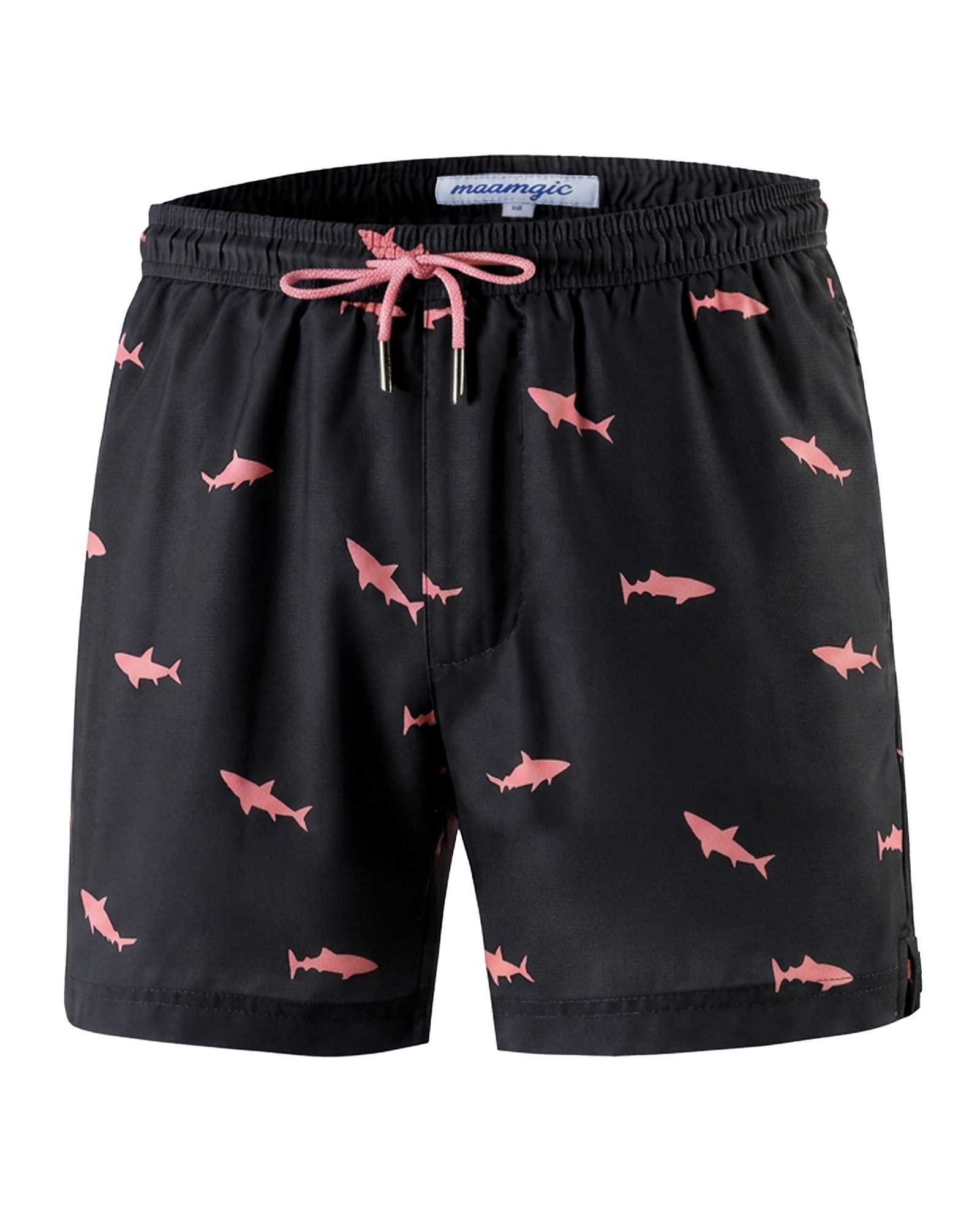 MaaMgic Shorts Herren Stretch kurze Hose Männer Badehose mit Reißverschlusstaschen (1-tlg) – Bild 4 von 5