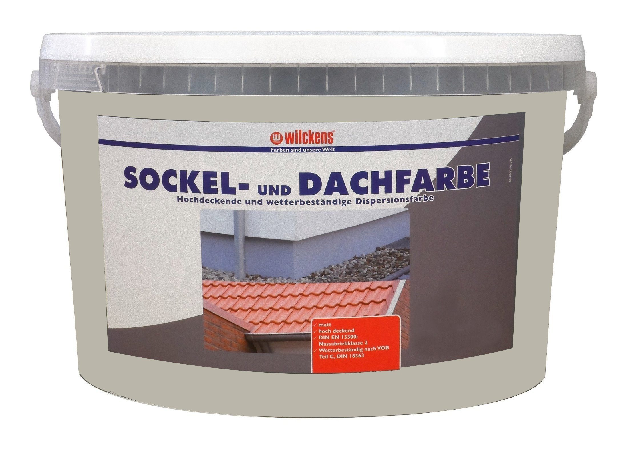 Wilckens Farben Sockelfarbe, Dachfarbe RAL 5l Kieselgrau- 7032 Sockelfarbe Sockel