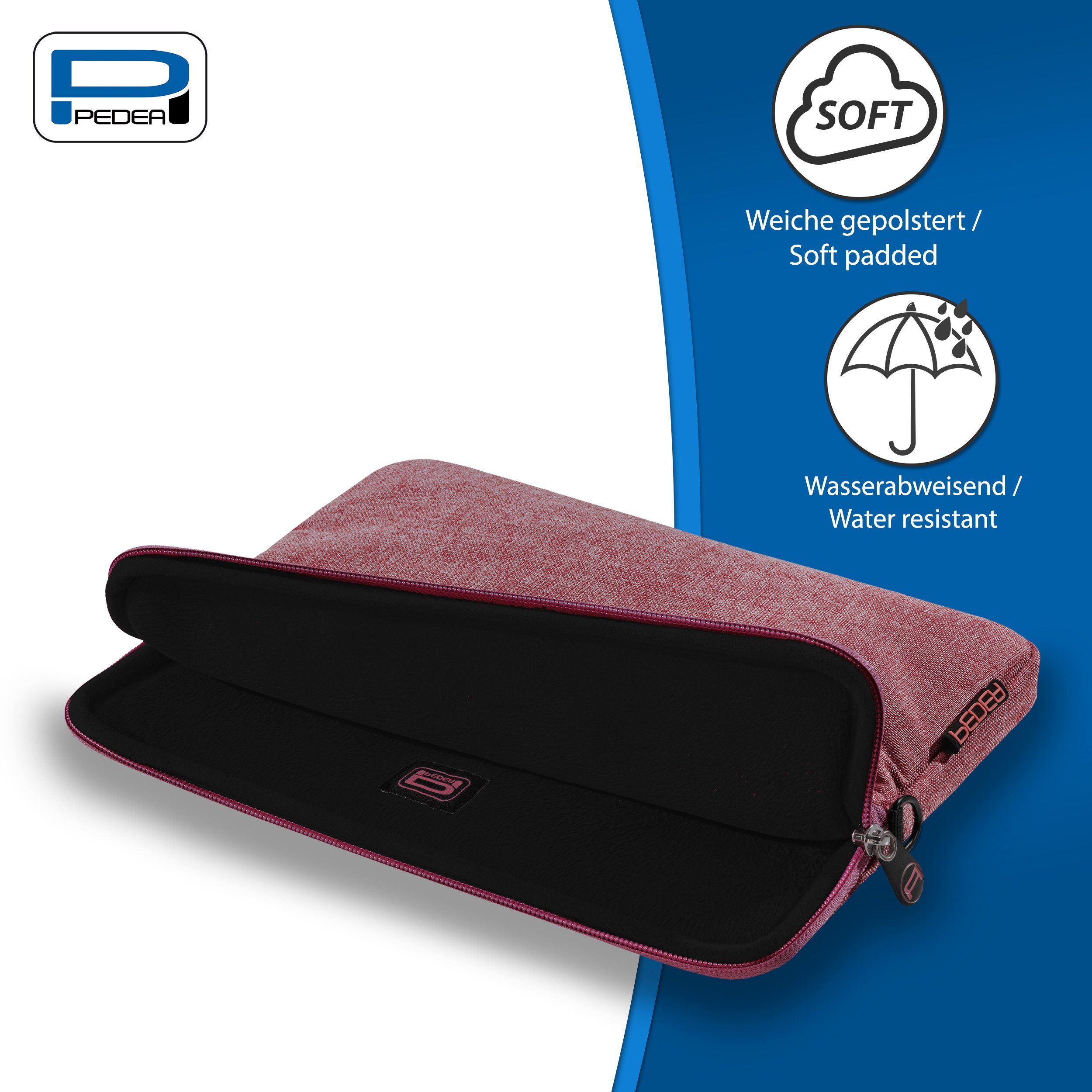 PEDEA Tablettasche FASHION Tablet Hülle mit Polsterung 12,9 / 13 Zoll, Gepolstert mit weichem Innenfutter