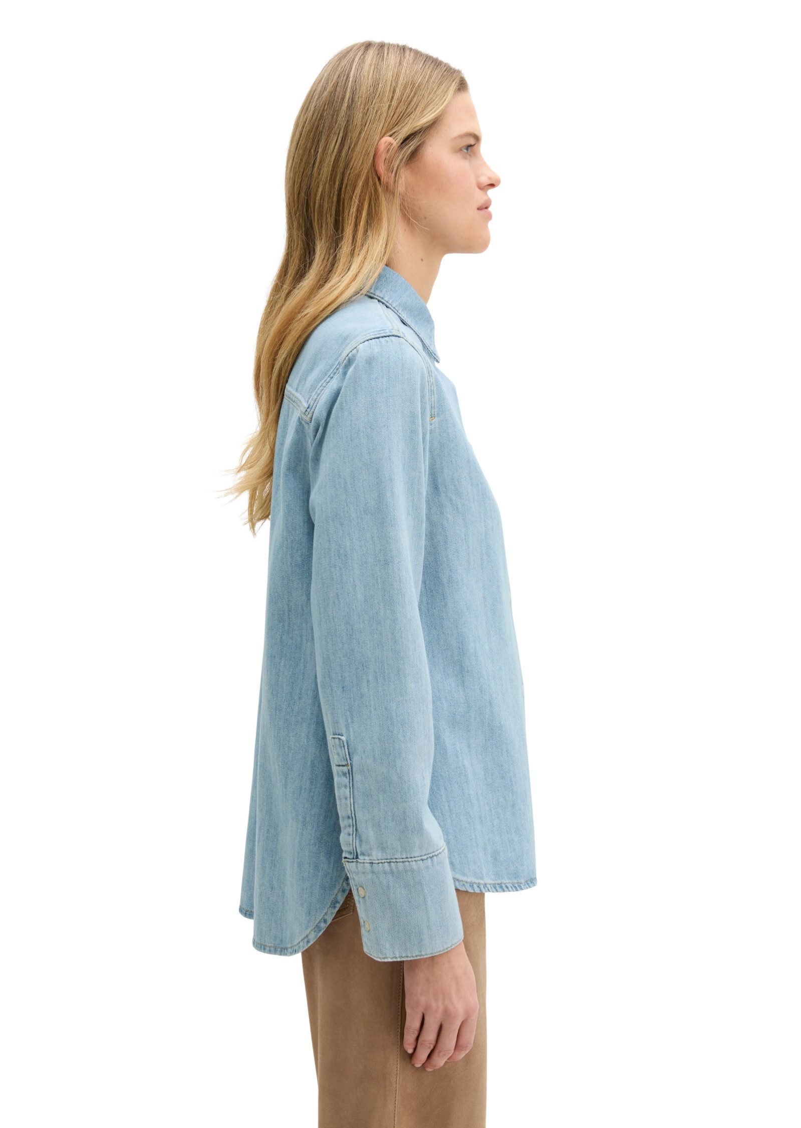 Marc O'Polo Jeansbluse aus fließendem Organic Cotton