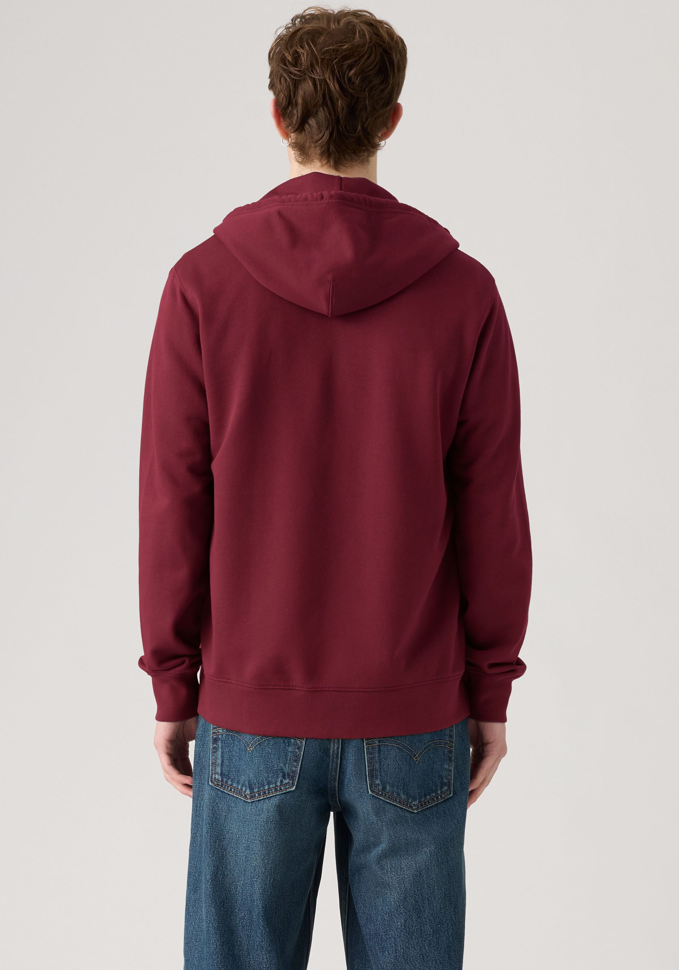 Levi's® Kapuzensweatjacke NEW ORIGINAL ZIP UP mit Logo-Stickerei und Kängurutasche – Bild 3 von 4
