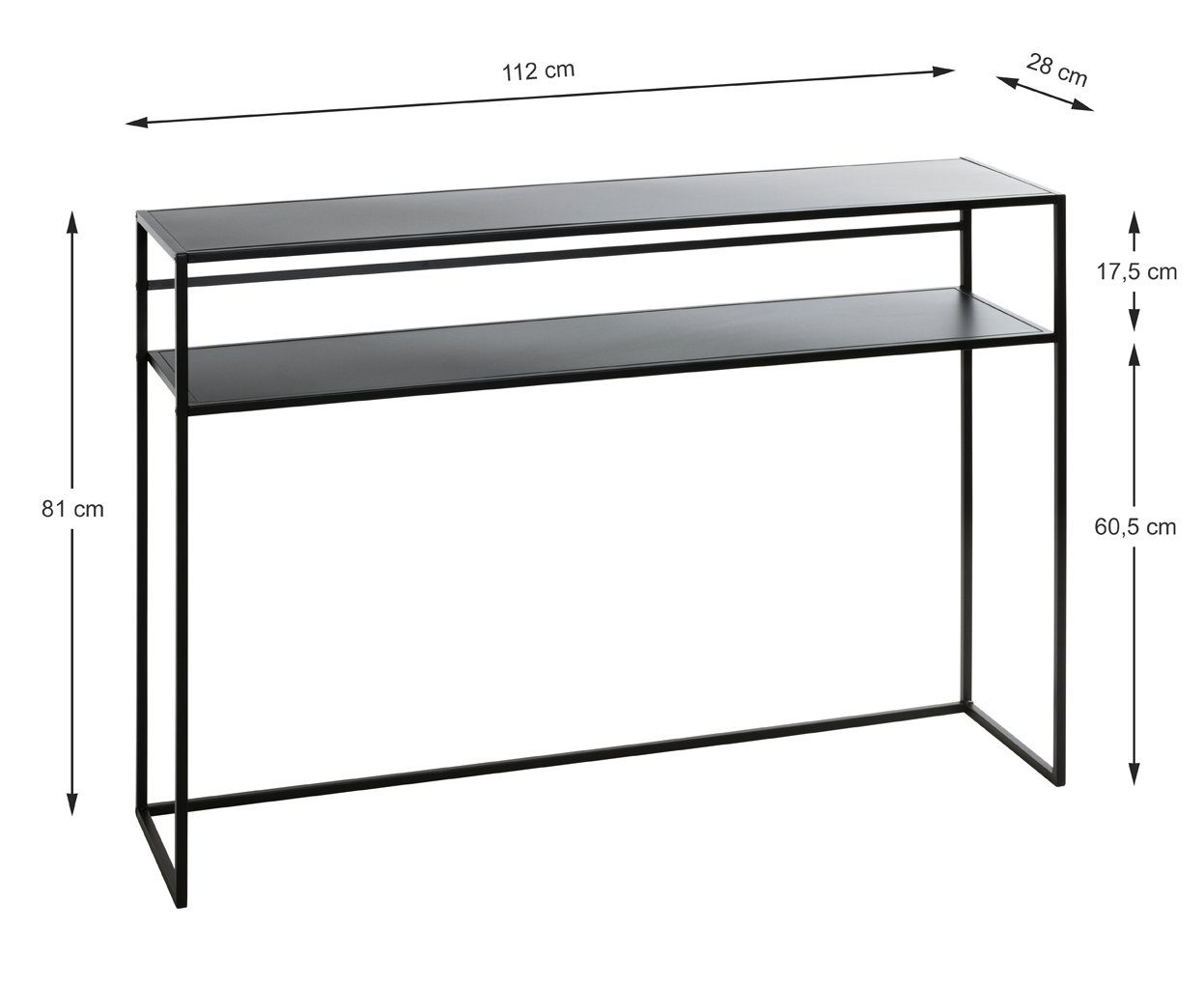 HAKU Konsole in schwarz, Metall - günstig online kaufen