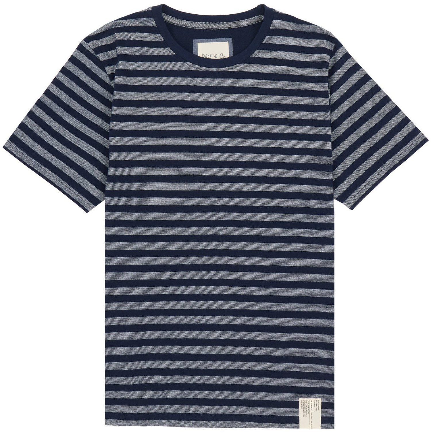 Phil & Co. Pyjamaoberteil Herren Schlafanzugshirt mit lurzem Arm (1-tlg) Baumwolle
