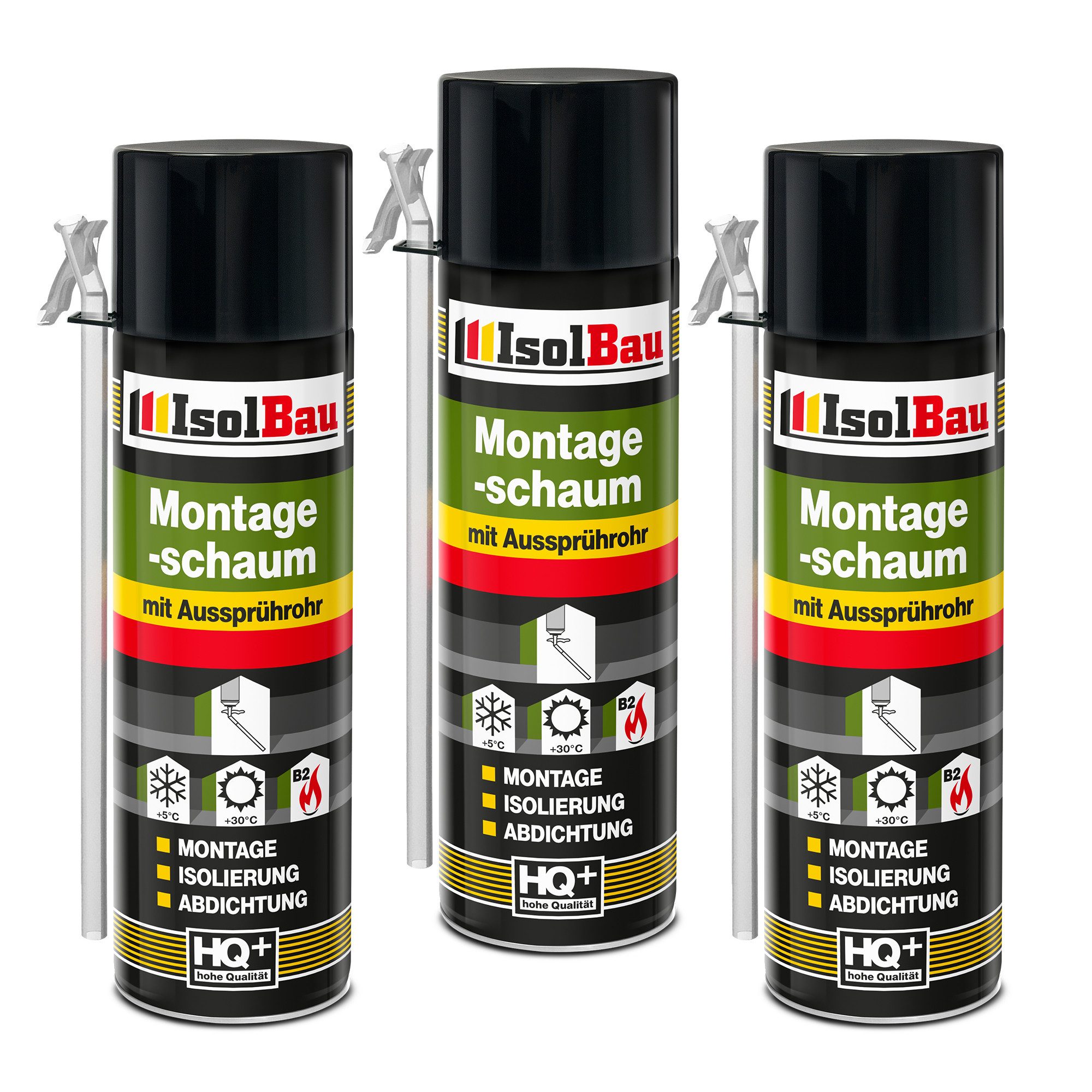 None Montagekleber Montageschaum 3 Dose 500 ml Bauschaum Abdichtung, Innen günstig online kaufen