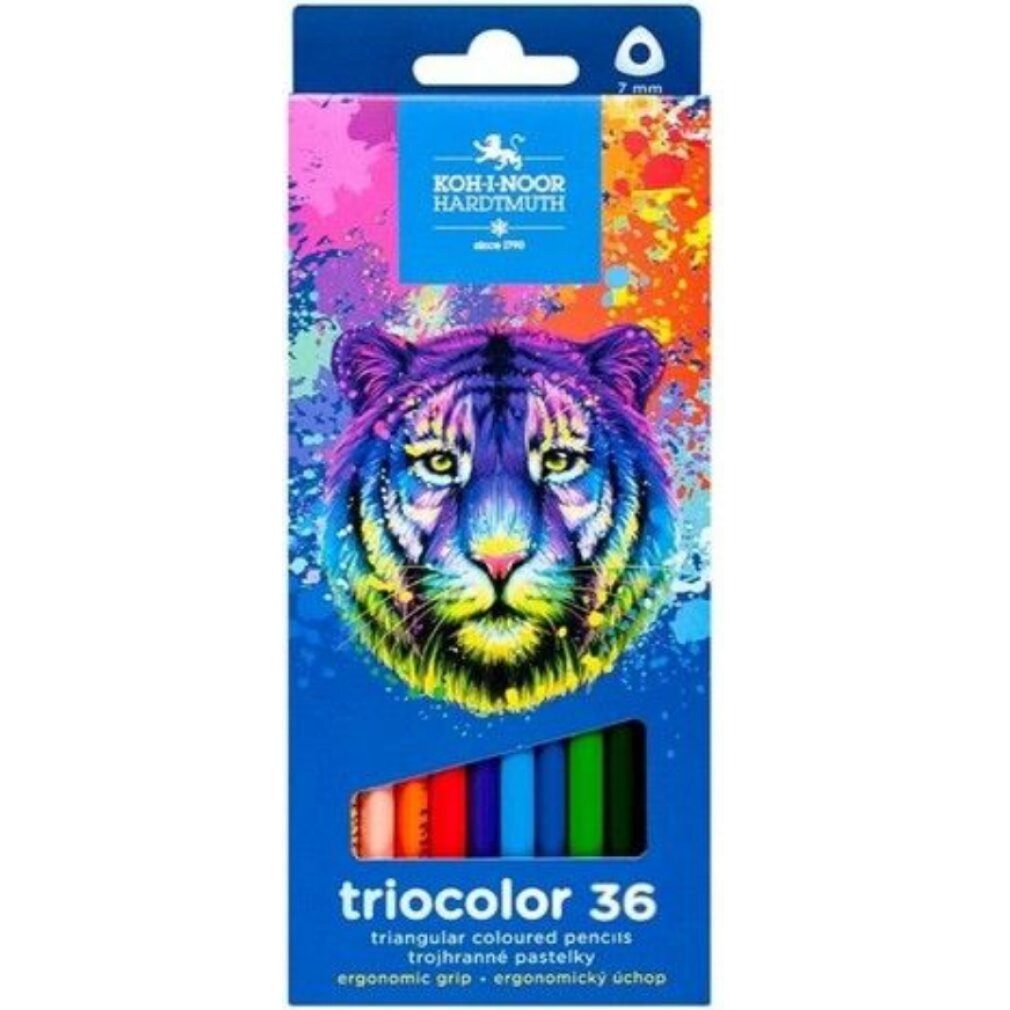 KOH-I-NOOR Buntstift Triocolor Dreieckige Buntstifte 36 St. Tiger