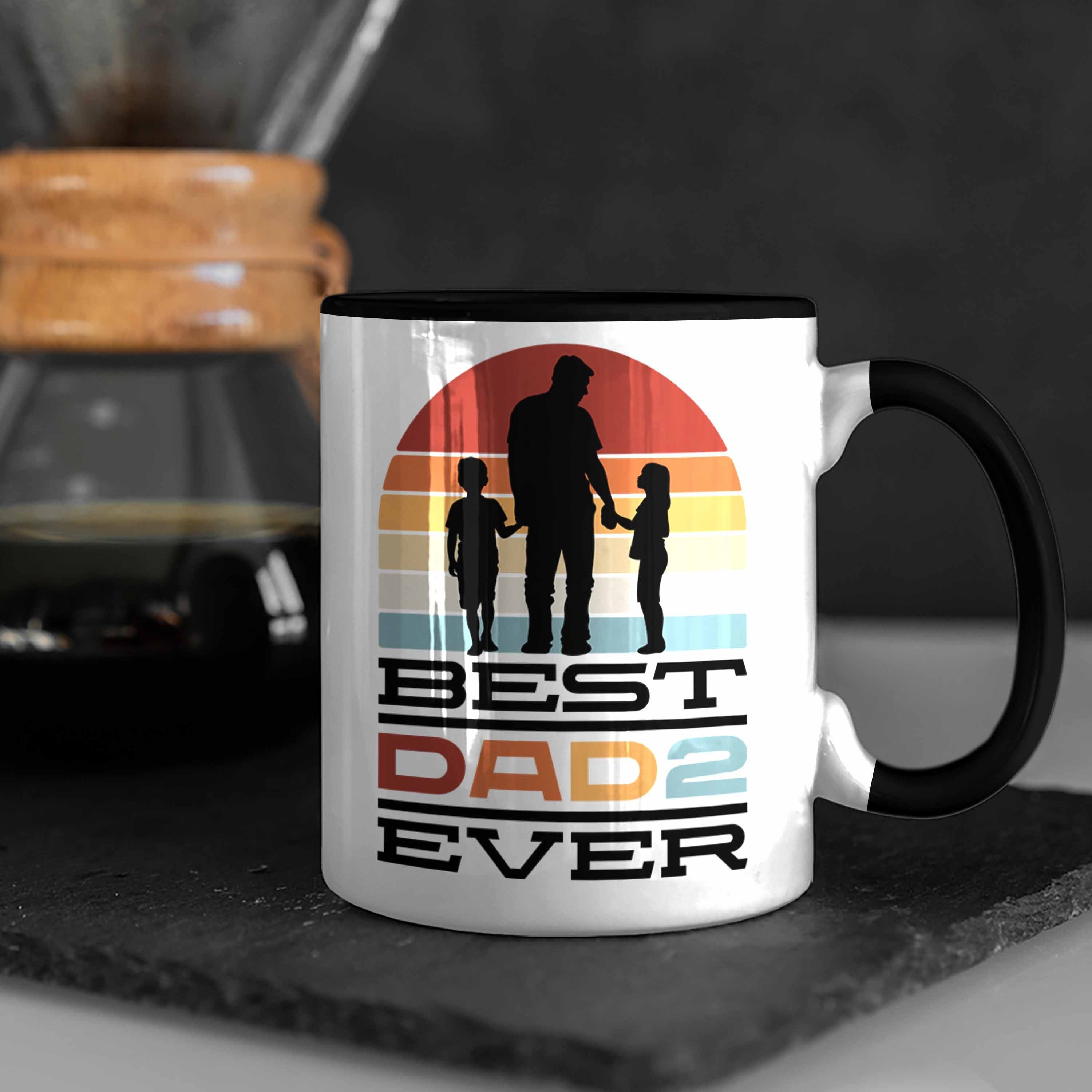 Schwarz Tasse Geschenk Geschenkidee Vat Trendation Kaffee-Becher Stiefpapa Tasse für Stiefvater