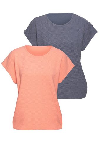  Vivance Kurzarmshirt su kuklus Jacquar...