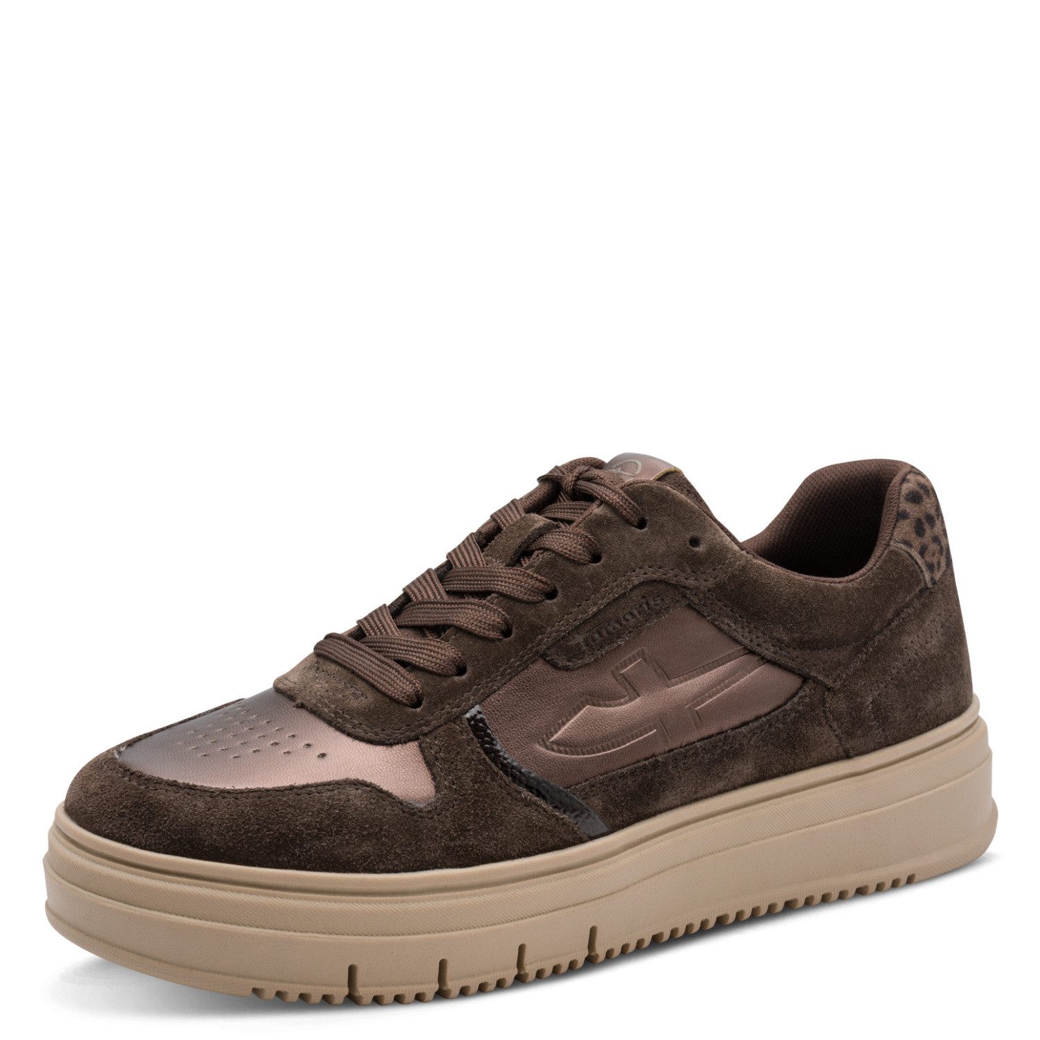 Tamaris Plateausneaker Halbschuh, Schnürer, Freizeitschuh mit Kontrastbesätzen