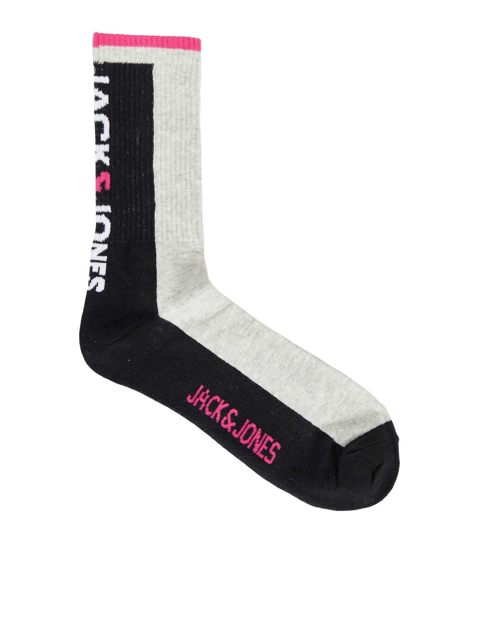Jack & Jones Sportsocken 5er - Pack JACATHLETIC Herren LOGO Tennis-Socken