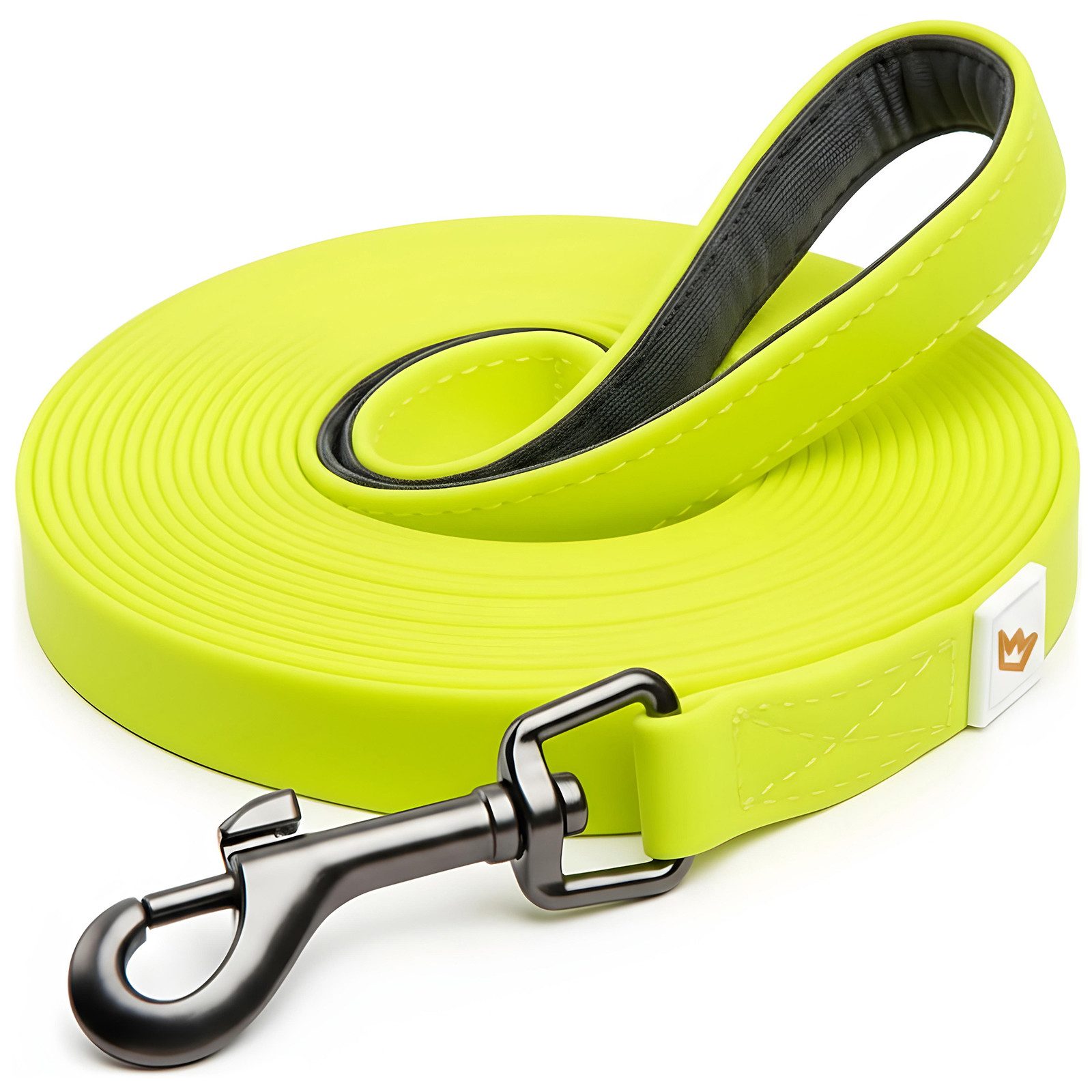 Rudelkönig Schleppleine PVC Schleppleine für Hunde mit Griffpolsterung, Robuste Hundeleine, PVC (1-tlg), Wetterfeste Schleppleine mit Handschlaufe, Verschiedene Längen