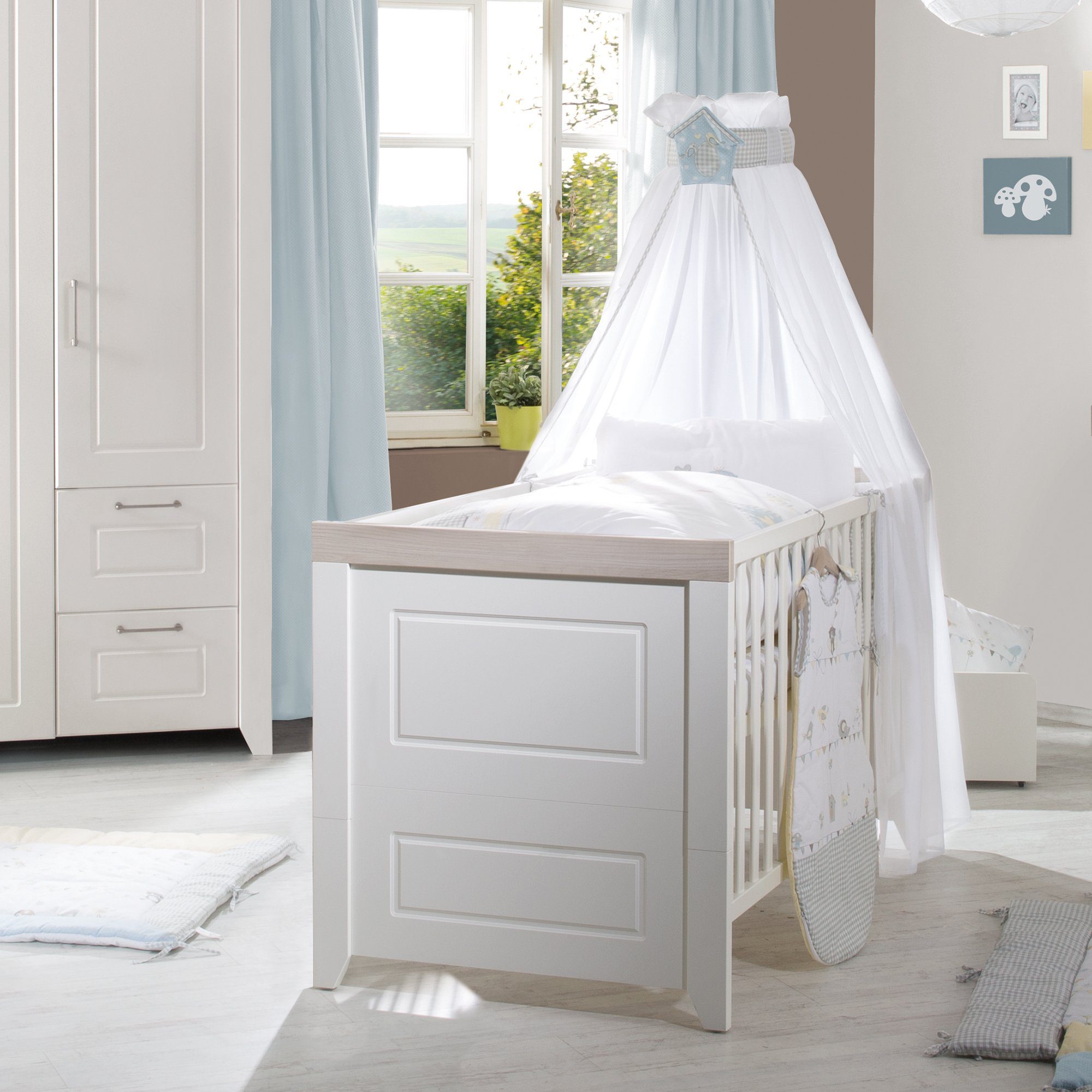 roba® Babybett Felicia, Gitterbett höhenverstellbar - Umbaubar zum Juniorbe günstig online kaufen