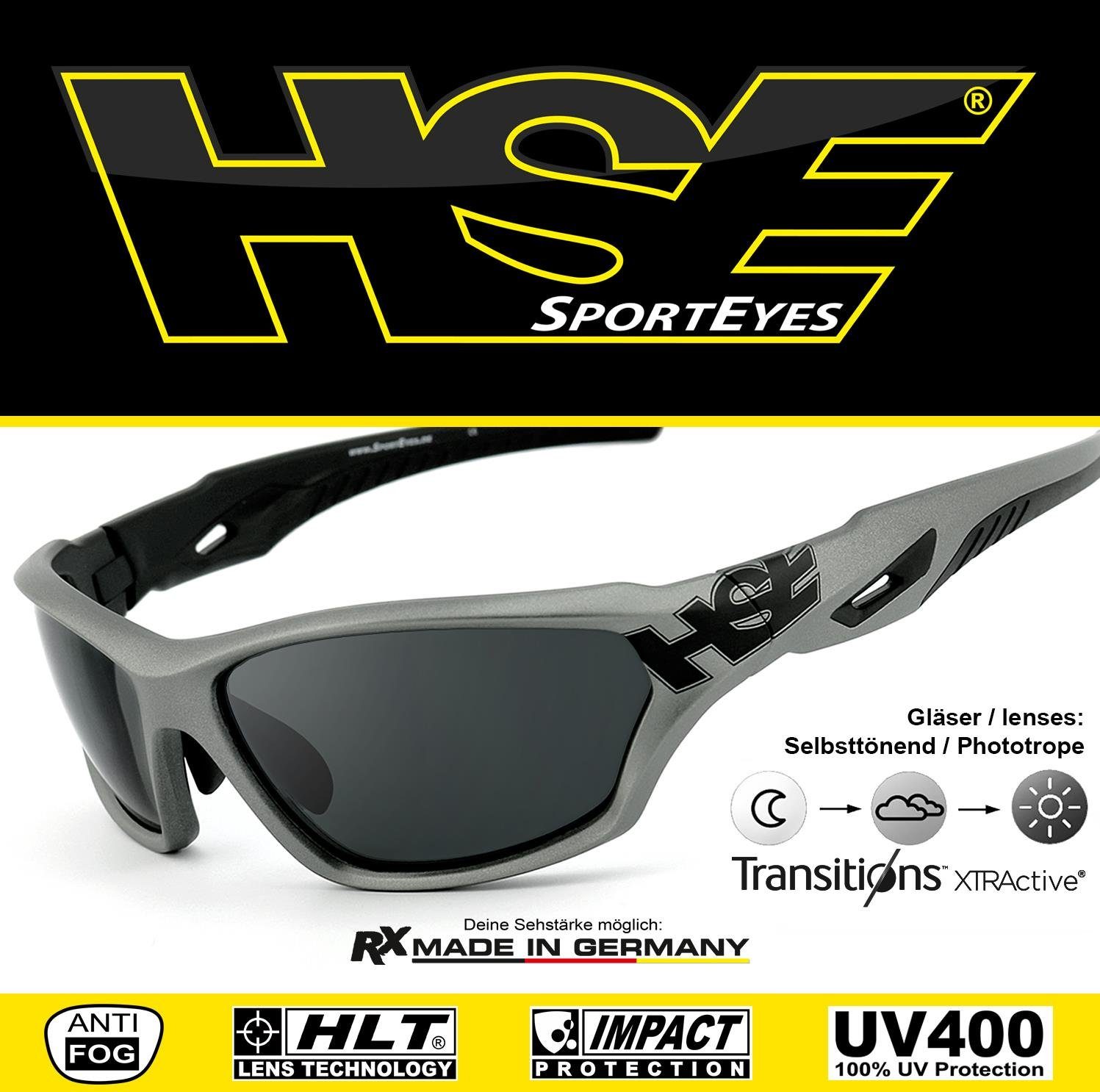HSE - SportEyes Sportbrille 2093gm - selbsttönend, schnell selbsttönende Gläser, MADE IN GERMANY