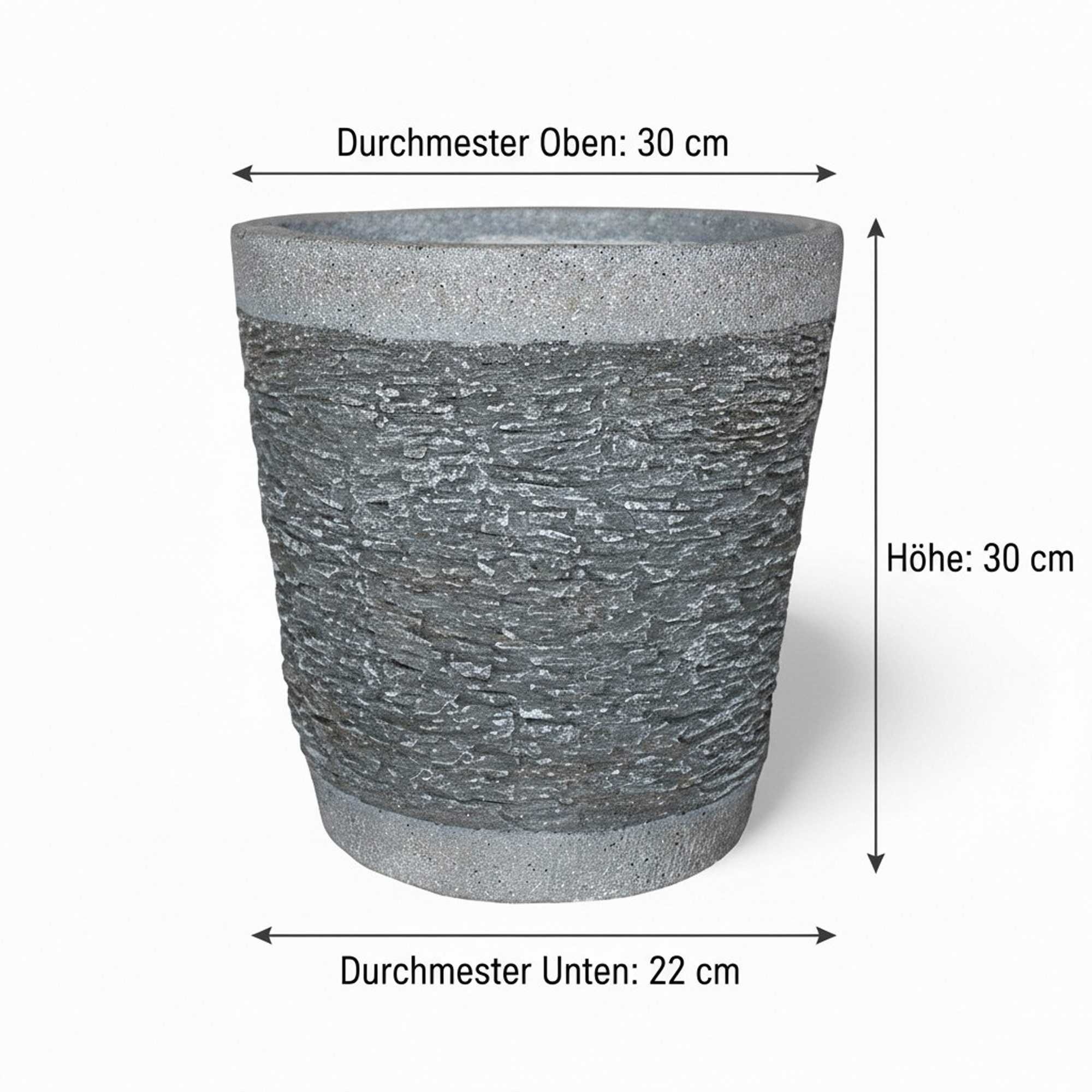 Arnusa Pflanzkübel Blumenkübel Steinoptik Schieferoptik Pflanzkübel (BK-FP-01), für Außen und Innen, wetterfest