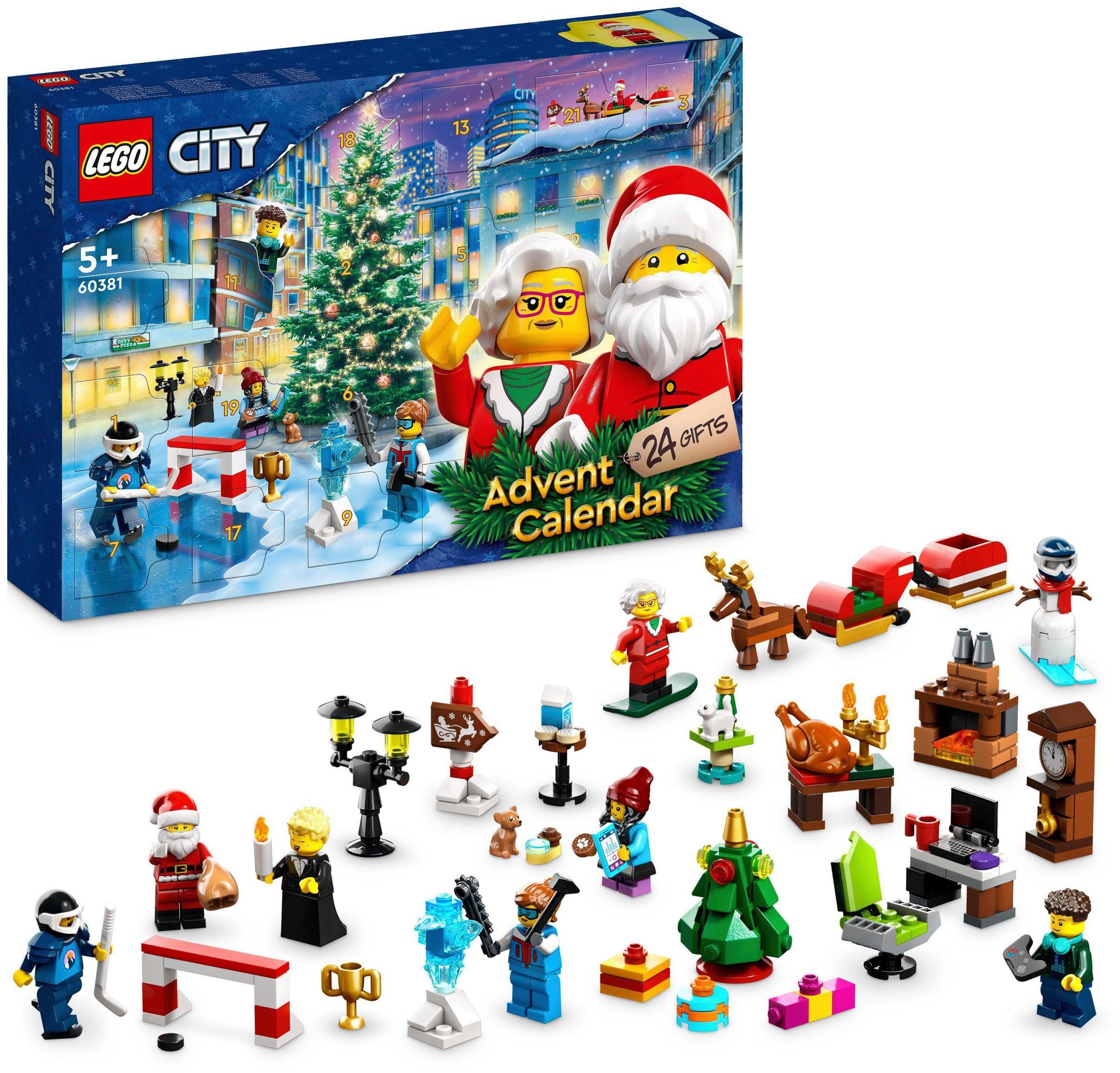 Europe 2023 in Made LEGO® LEGO® LEGO Spielbausteine, City, City (60381), Spielzeug-Adventskalender