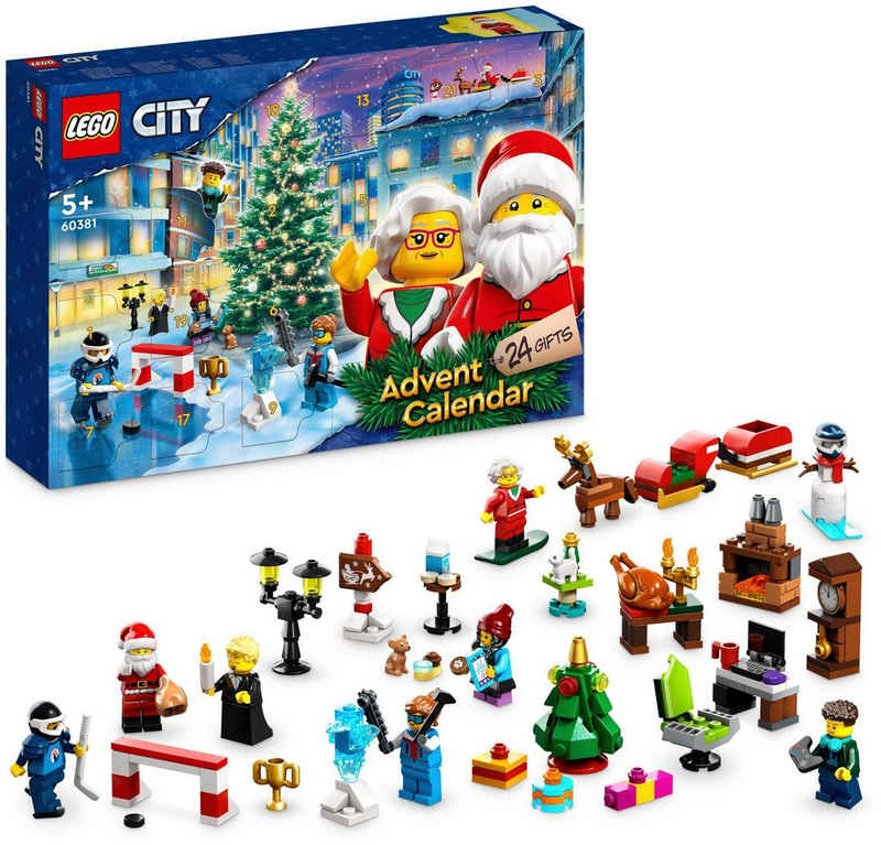 LEGO® Spielzeug-Adventskalender Spielbausteine, LEGO City 2023 (60381), LEGO® City, Made in Europe