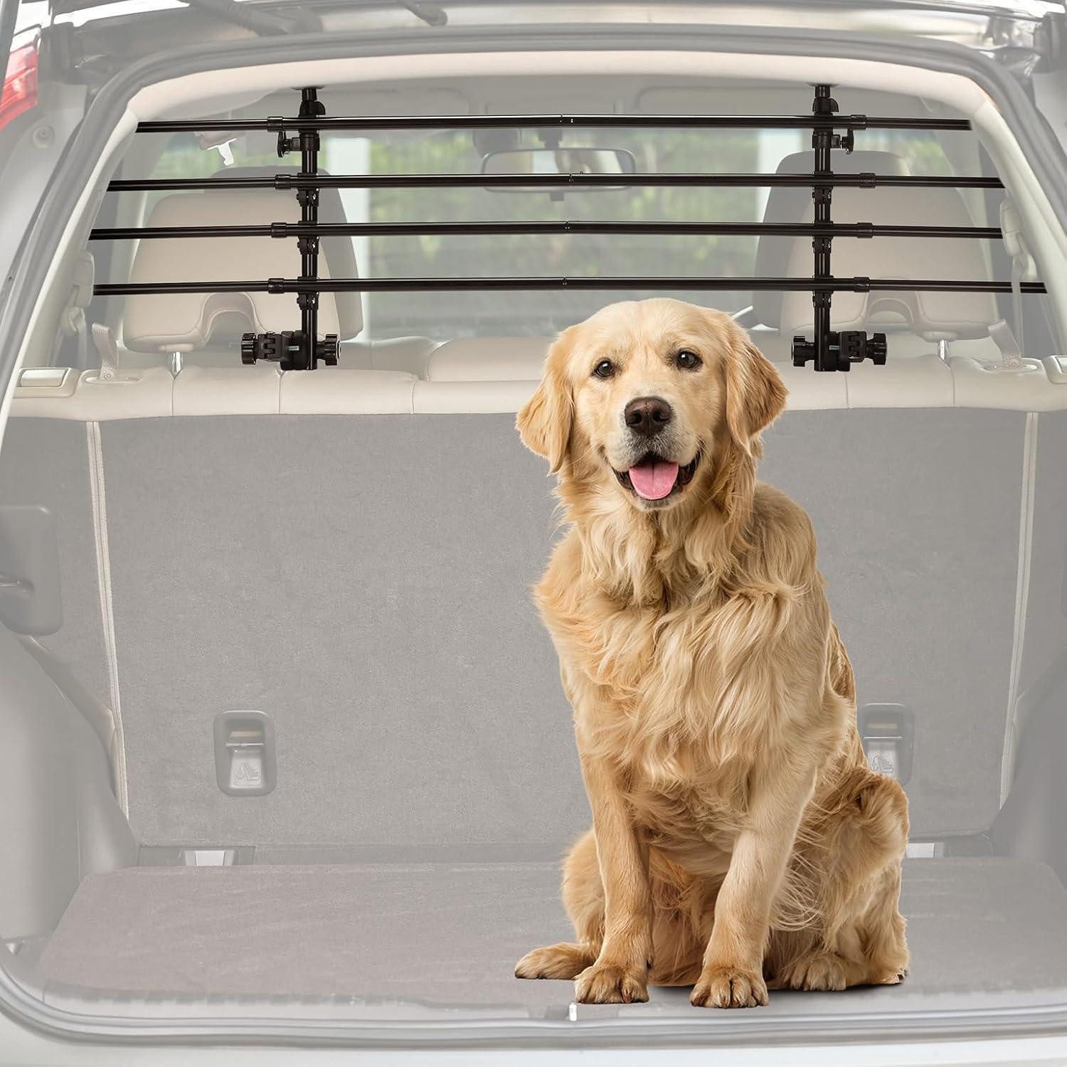 LuxusKollektion Tierabsperrgitter Schutzgitter Auto Hundegitter Aluminium Trenngitter Gepäckgitter