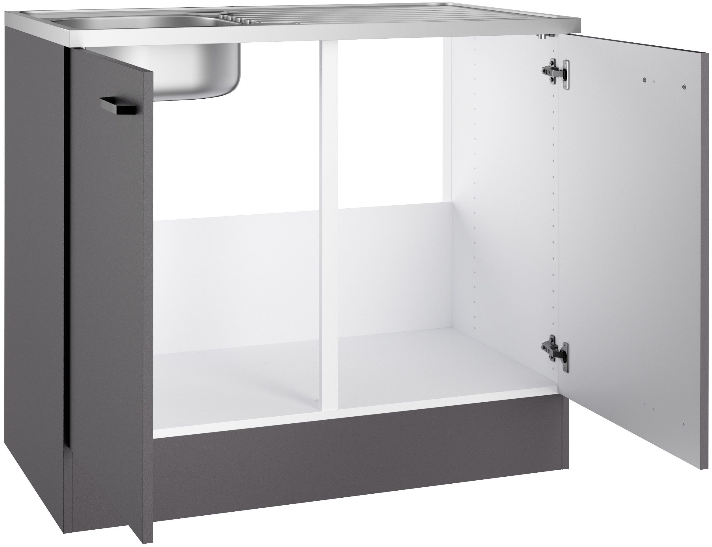 OPTIFIT Spülenschrank OPTImulti Breite 100 cm, Tiefe 60 cm, mit Spülenauflage