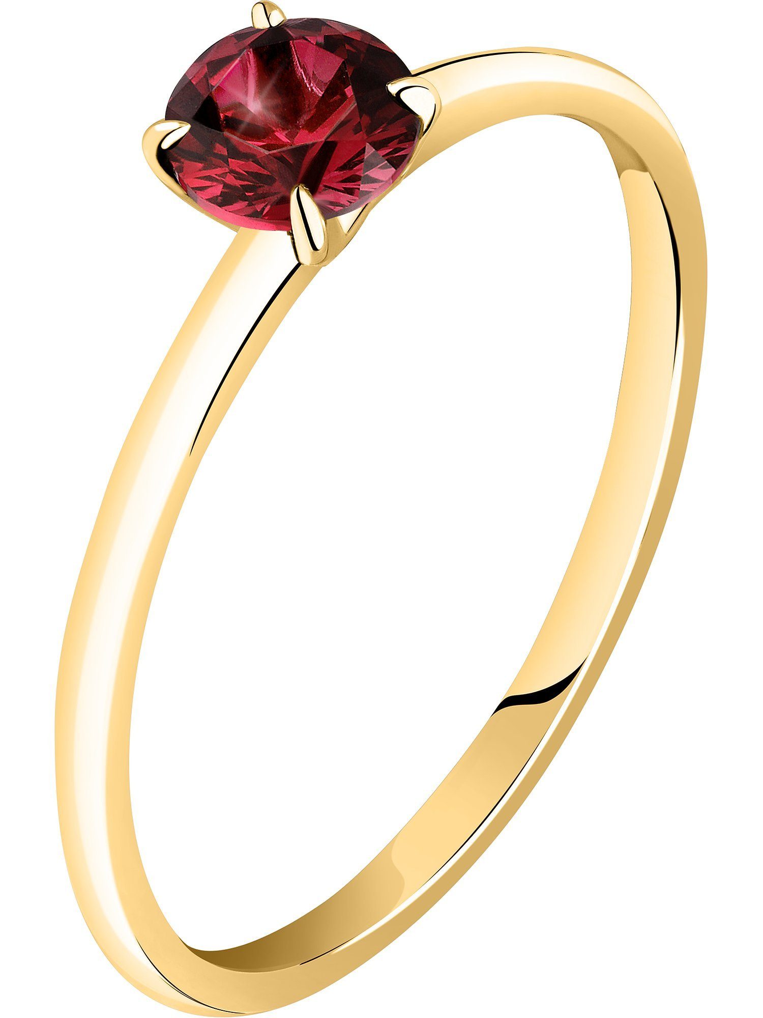 Live Diamond Diamantring, Rubin (synthetisch), Lab günstig online kaufen