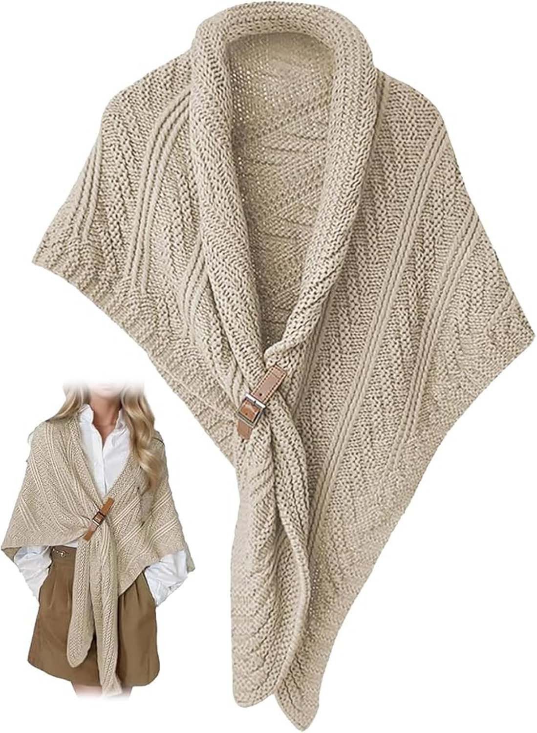 Oemmn Modeschal Damen-Schal, multifunktionaler Dreieckstuch,Poncho, Kopftuch