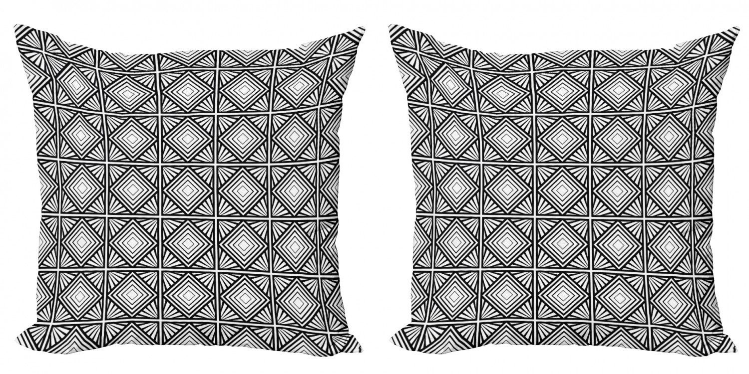 Kissenbezüge Modern Accent Geometrische Doppelseitiger Stück), Abakuhaus Mosaik-Form zeitgenössisch Digitaldruck, (2