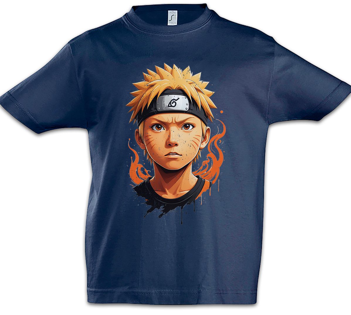 Print-Shirt Anime Ninja Portrait Kinder T-Shirt Shinobi System Naruto Dattebayo