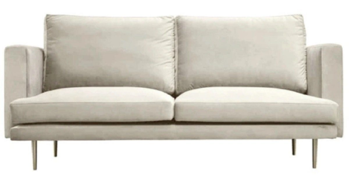 JVmoebel Sofa, Modern Stoff Design Samt Italienische Textil Möbel Beige Sofa