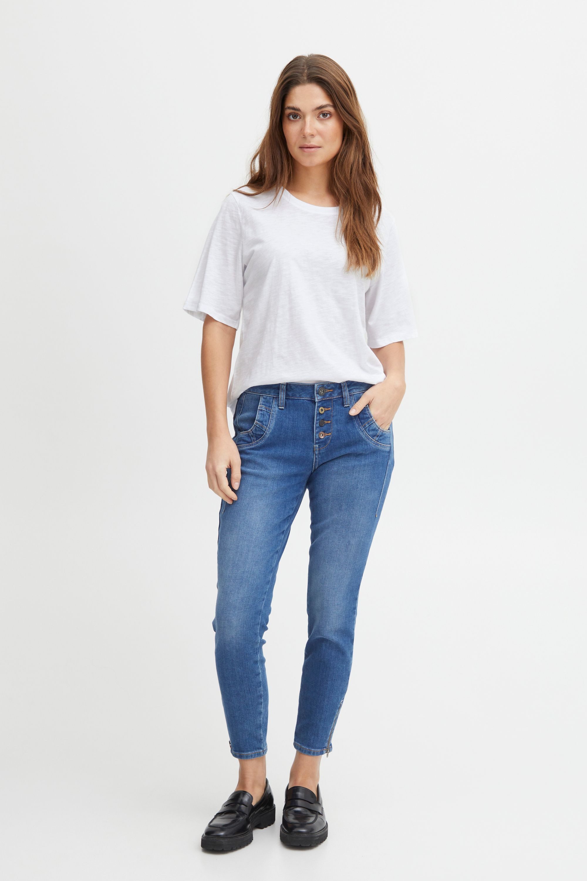 Pulz Jeans T-Shirt PZBRIT 0-Neck Tshirt günstig online kaufen