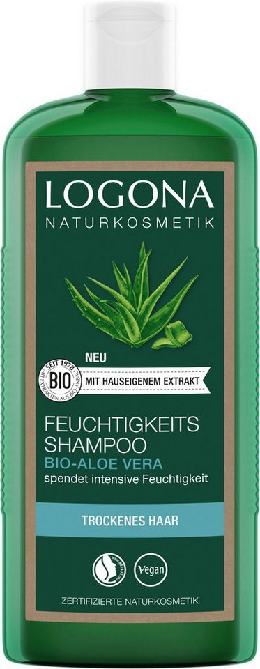 LOGONA Haarshampoo Logona Feuchtigkeits-Shampoo Bio-Aloe Vera, Spendet  trockenem Haar und sensibler Kopfhaut Feuchtigkeit