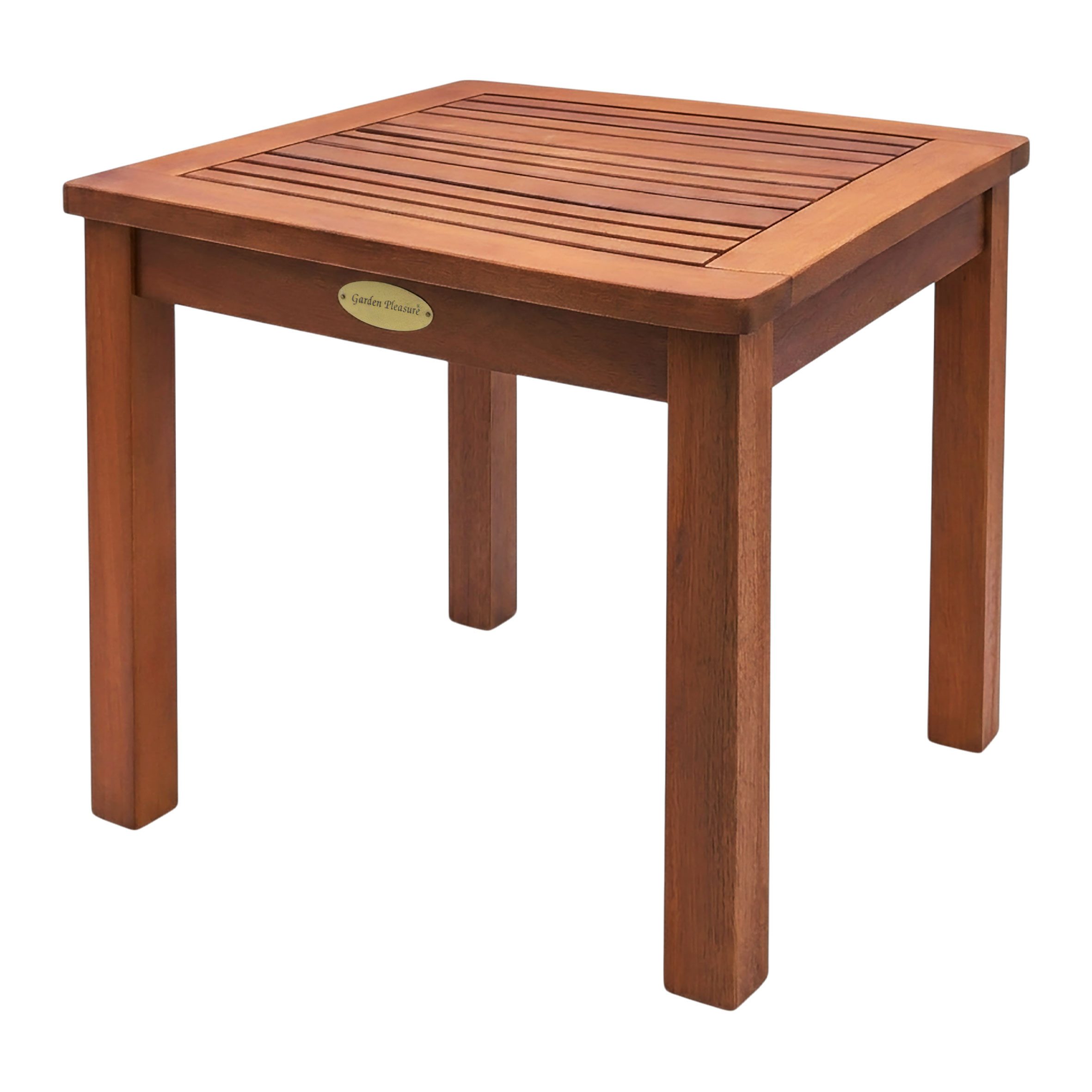 Spetebo Gartentisch Beistelltisch aus Eukalyptus Holz - 44 x 44 cm (Packung, 1-St., 1 tlg), Gartentisch aus FSC Massivholz geölt