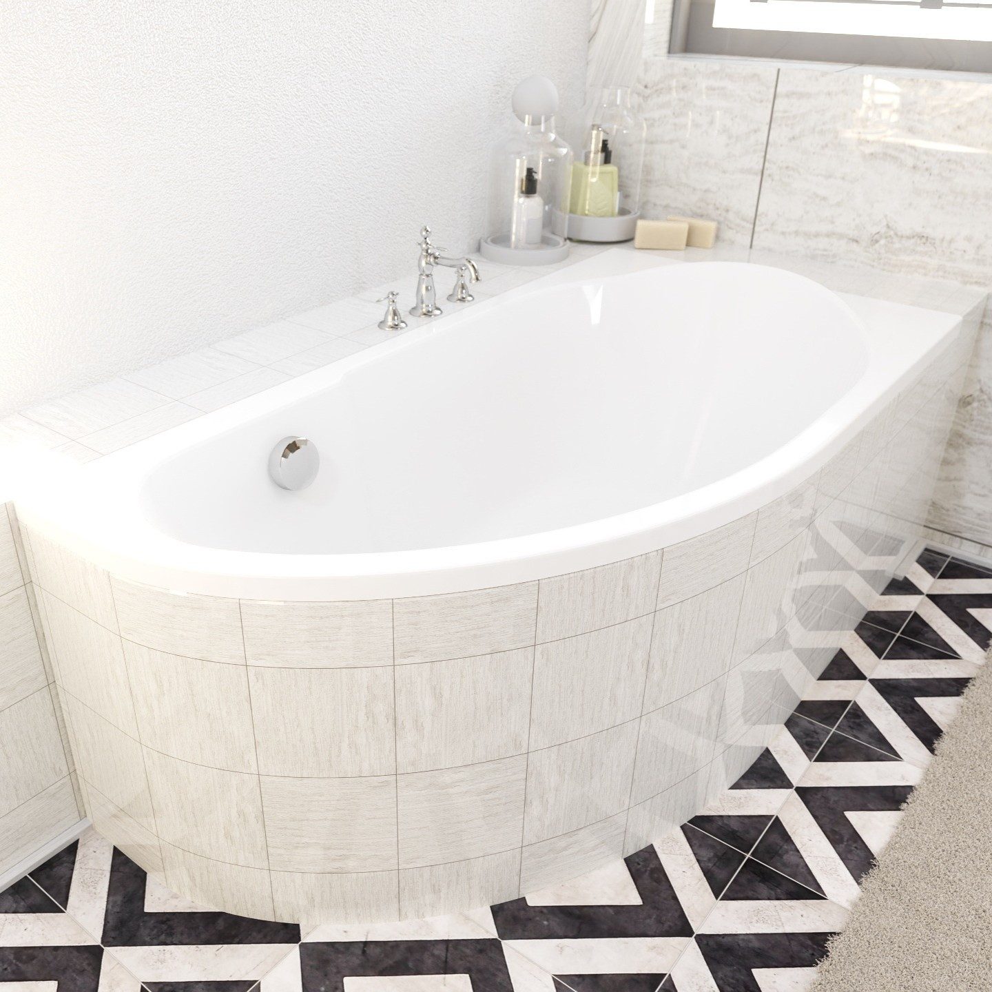 KOLMAN Badewanne Eckbadewanne Miki 140x70, (Links/Rechts), günstig online kaufen