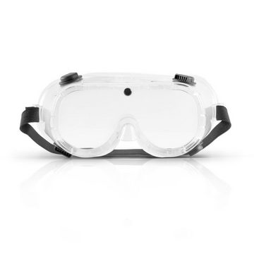 STAHLWERK Arbeitsschutzbrille STAHLWERK Schutzbrille mit Halteband 3er Set, (Set, 1St), Korbbrille, integrierte Ventile zum Schutz vor Beschlagnässe