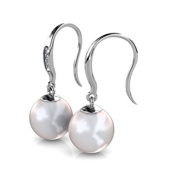 Nagel Jewellery Anhänger Set Victoria Peak Glamour Pearl (Set, inkl. Schmuckbox), Schmuckstück für Damen mit 750er Weißgold vergoldet, di Kette besteht aus reinem Silber