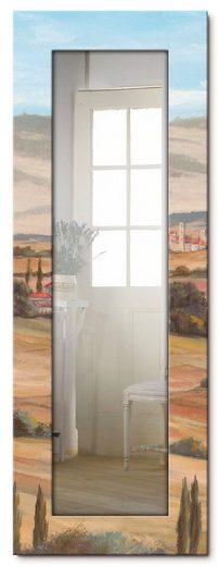 Artland Wandspiegel »Toskanisches Tal I«, gerahmter Ganzkörperspiegel mit Motivrahmen, geeignet für kleinen, schmalen Flur, Flurspiegel, Mirror Spiegel gerahmt zum Aufhängen
