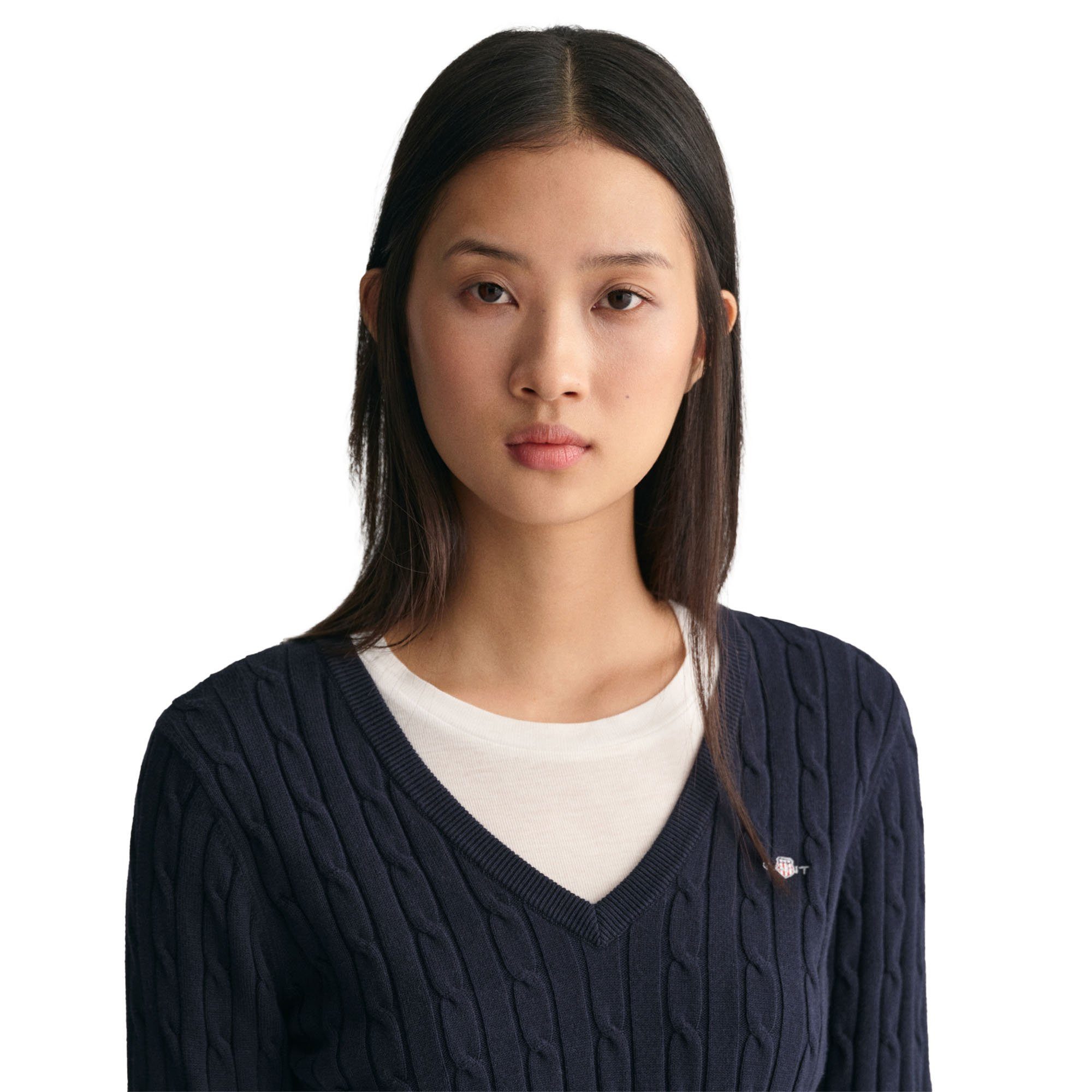 Gant Sweater Damen Strickpullover Baumwolle