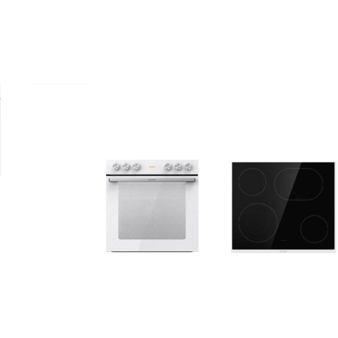 GORENJE Elektro-Herd-Set Gorenje BC6715E02WK+ECD643BX Einbau-Herdset mit Glaskeramikkochfeld