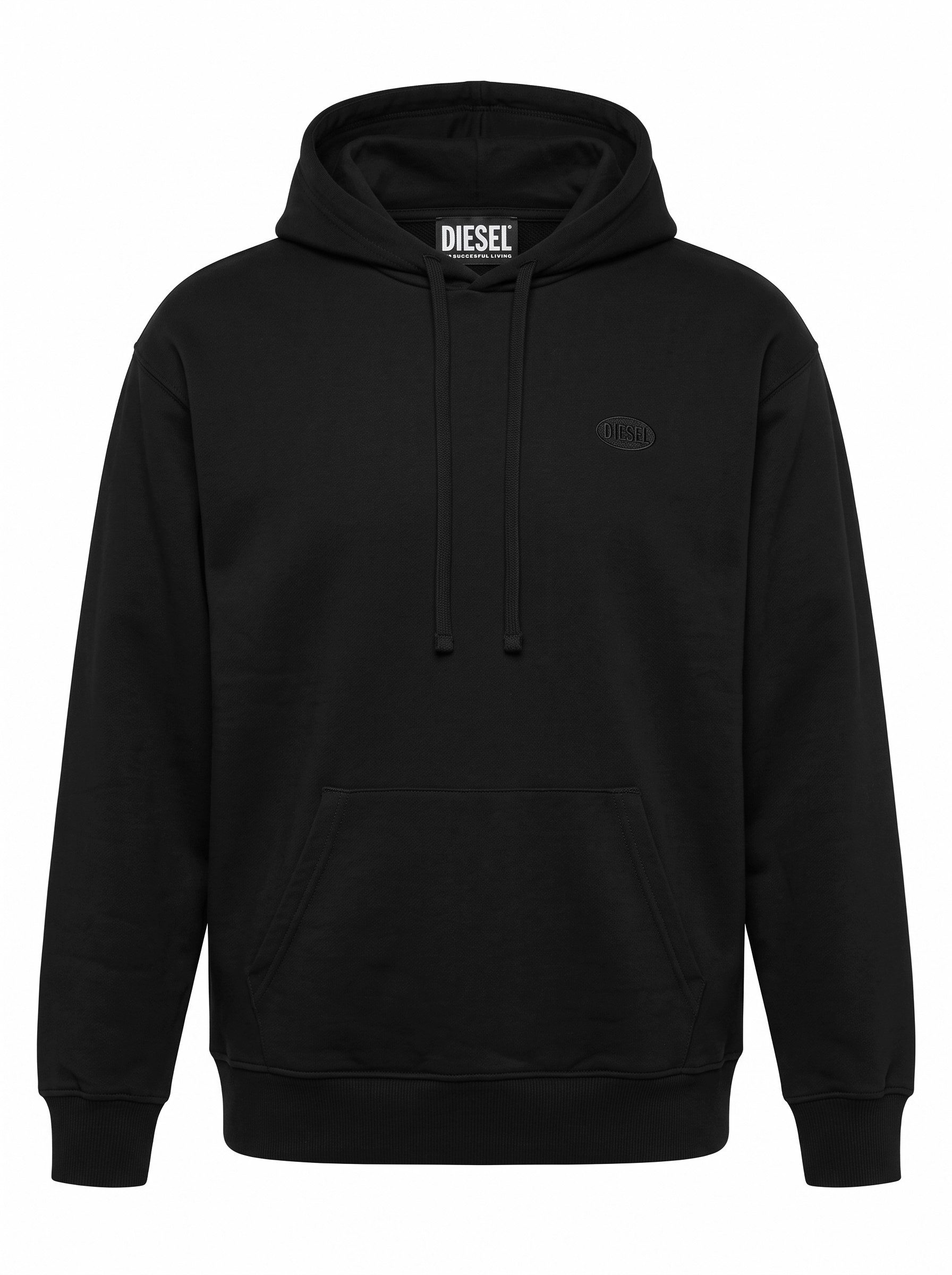 Diesel Kapuzensweatshirt Loose Fit Hoodie - S-GINN-HOOD 900 Supersoft, Logo-Stickerei