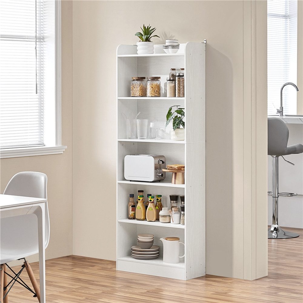 Yaheetech Bücherregal 180 cm H Standregal, 1-tlg., Schmales Regal Büchersch günstig online kaufen