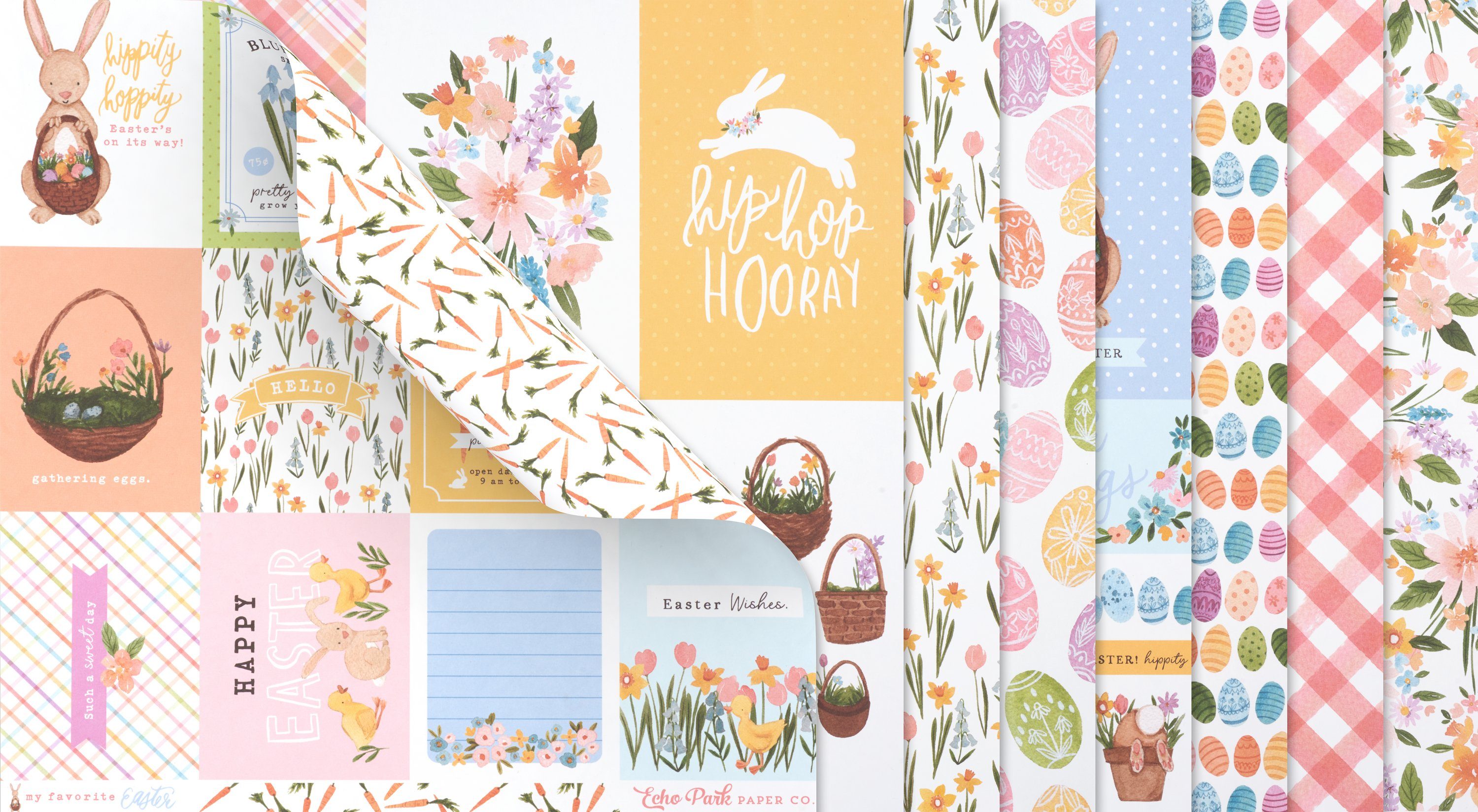 VBS Motivpapier Scrapbook-Papierset Happy Easter, 30,5 cm x 30,5 cm 8 Blatt