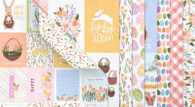 VBS Motivpapier Scrapbook-Papierset Happy Easter, 30,5 cm x 30,5 cm 8 Blatt