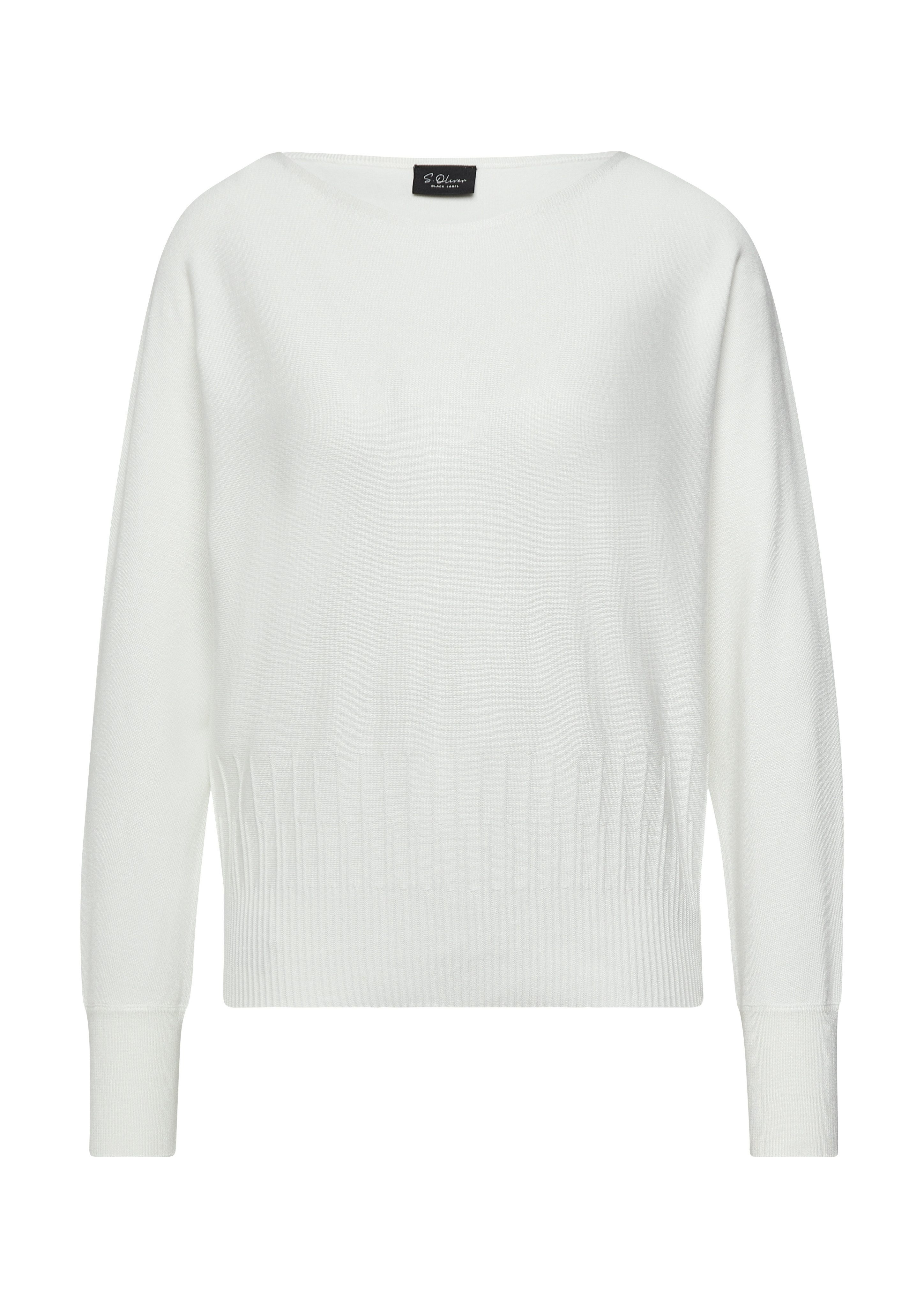 s.Oliver BLACK LABEL Strickpullover mit Fledermausärmeln